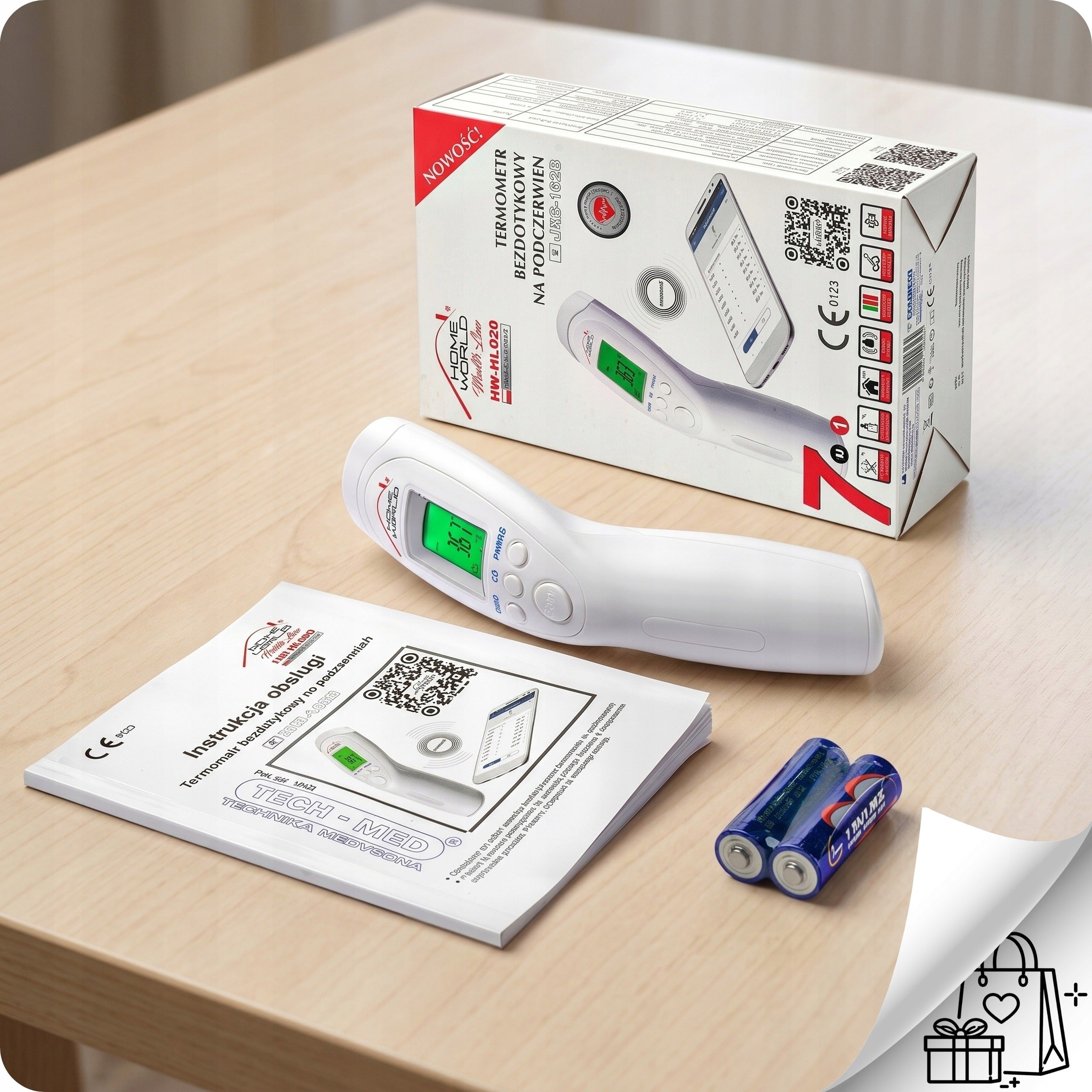 Infrared Electronic Non-Contact Thermometer + Application Medical device yes