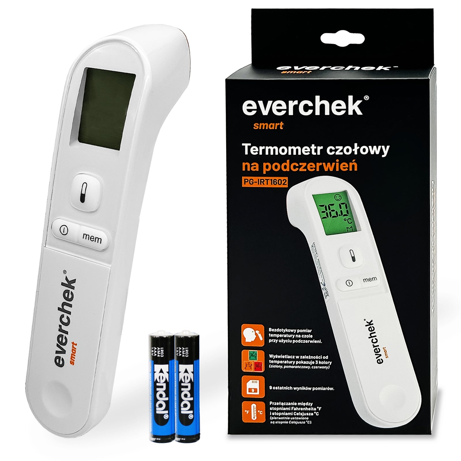 Infrared Non-Contact Medical Thermometer Everchek Smart Precision