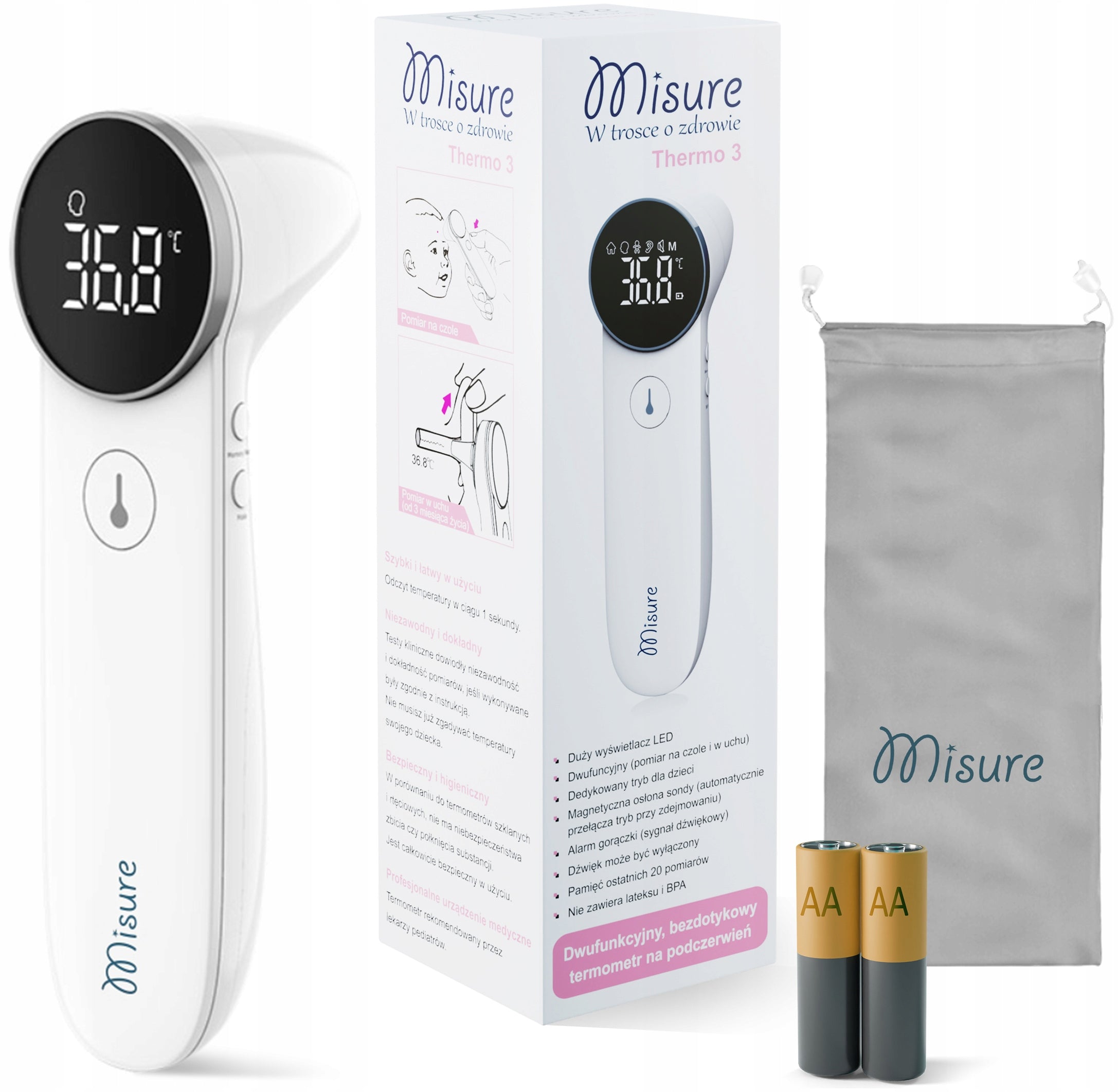 Infrared Non-Contact Medical Thermometer Medical Fever Alarm