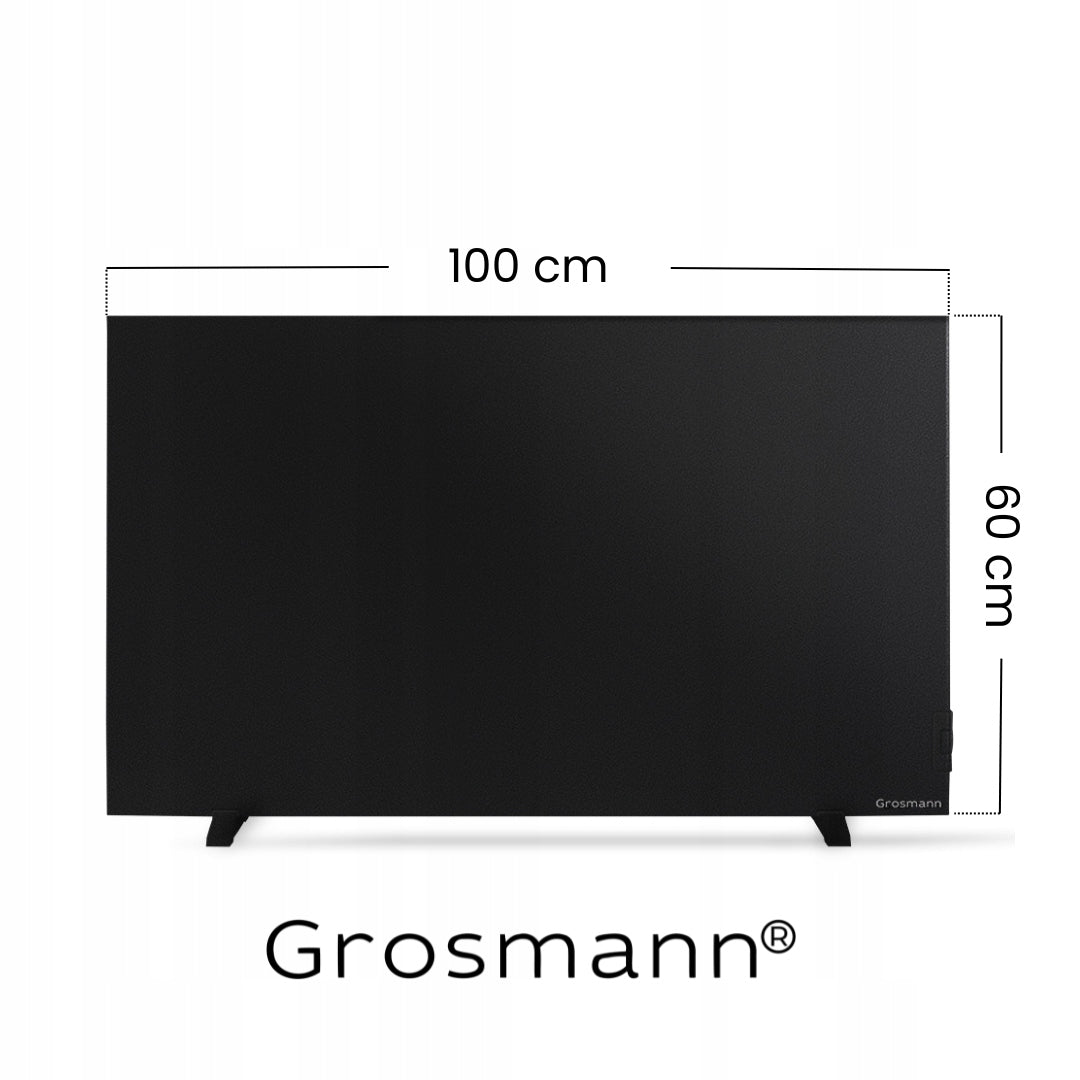 Infrared convector heater Grosmann 1000W 25m2 thermostat black Manufacturer code HBB1000black