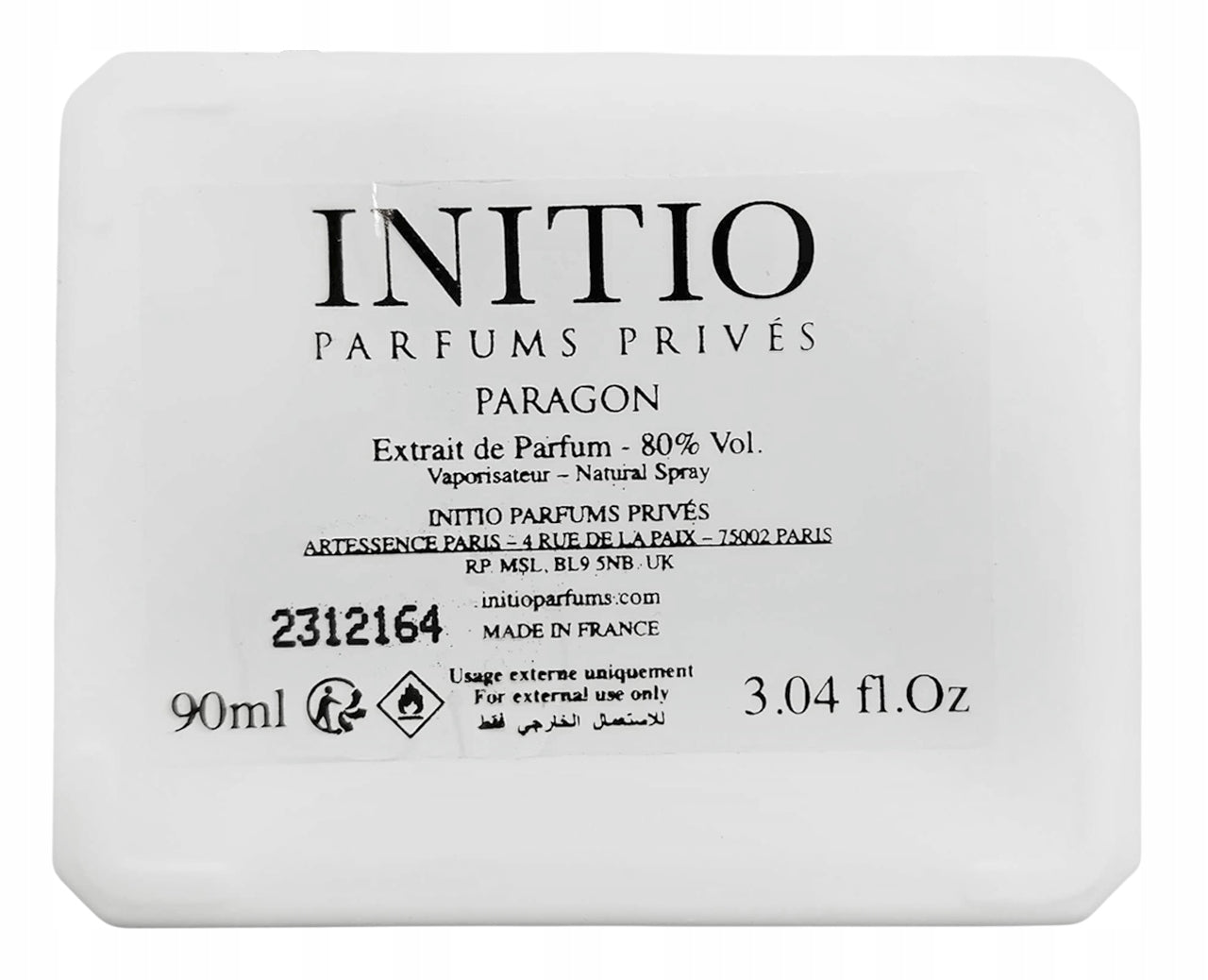 Initio Parfums Prives Paragon EXT 90ml Manufacturer code 2312164