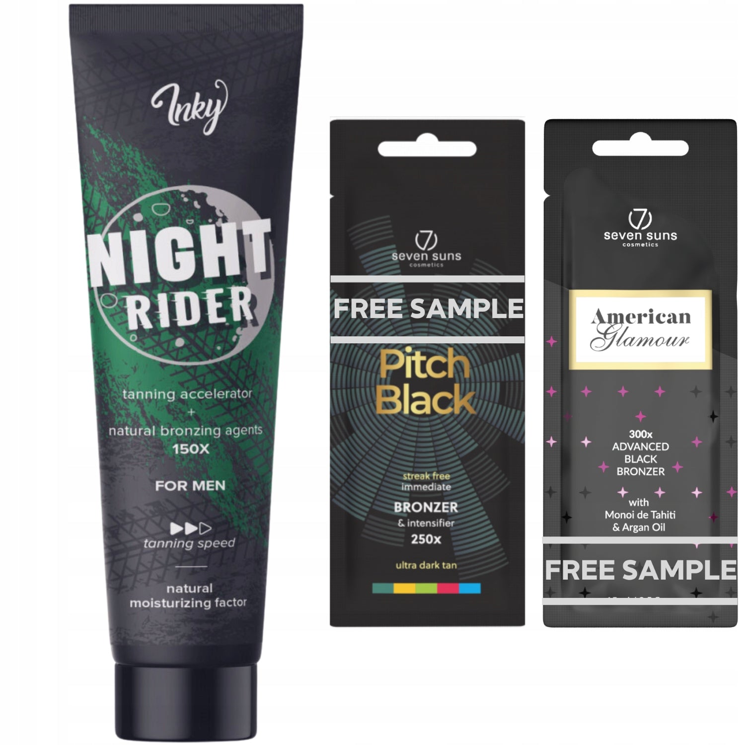 Soliariumo įdegio kremas Night Rider Tanning Accelerator, 150ml (vyrams)