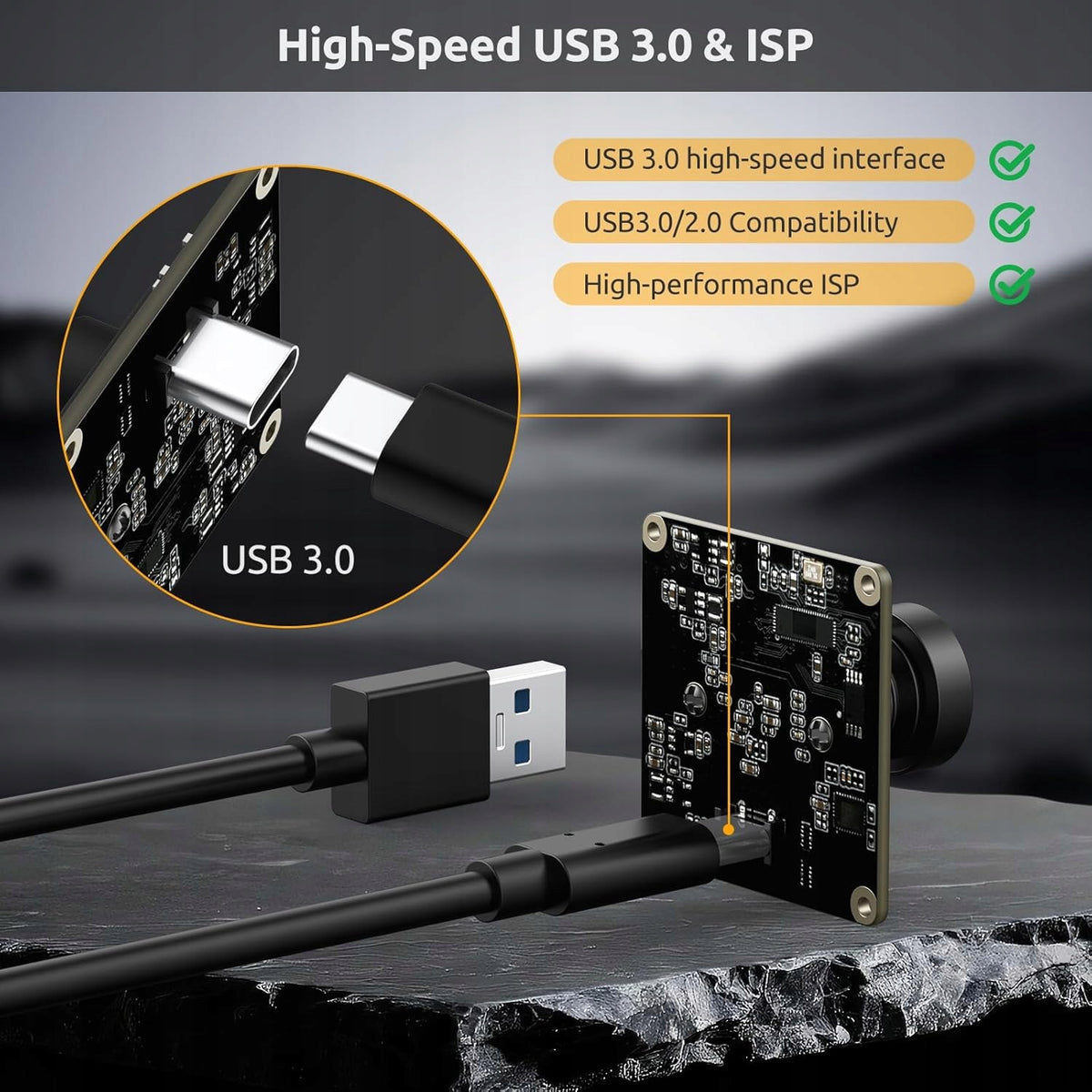 InnoMaker 4K USB Camera IMX415 UVC 116° for Raspberry Pi Jetson Model U30CAM-4K-S1