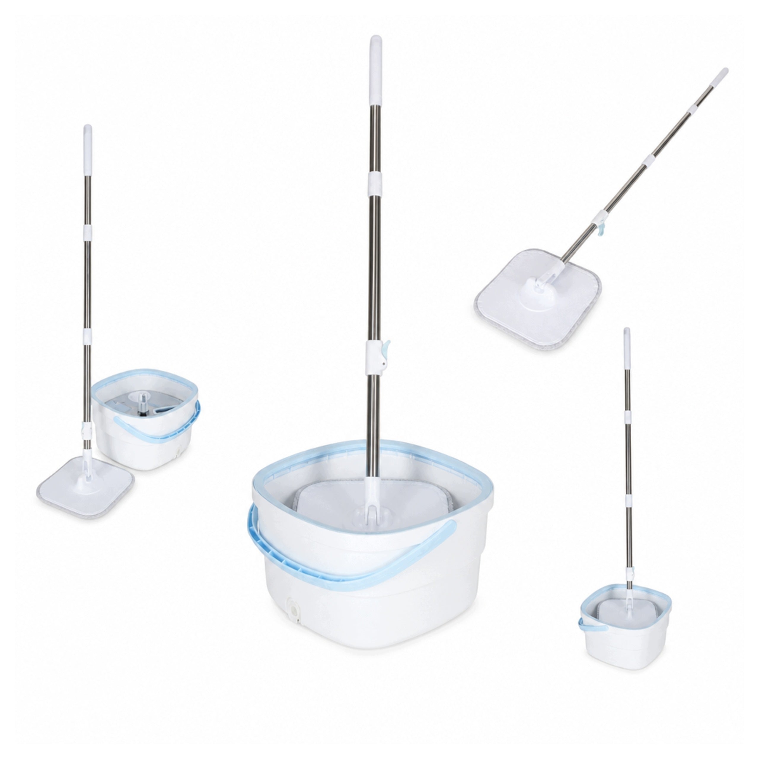 Innovative Flat Rotary Mop With Square Bucket And Water Separation