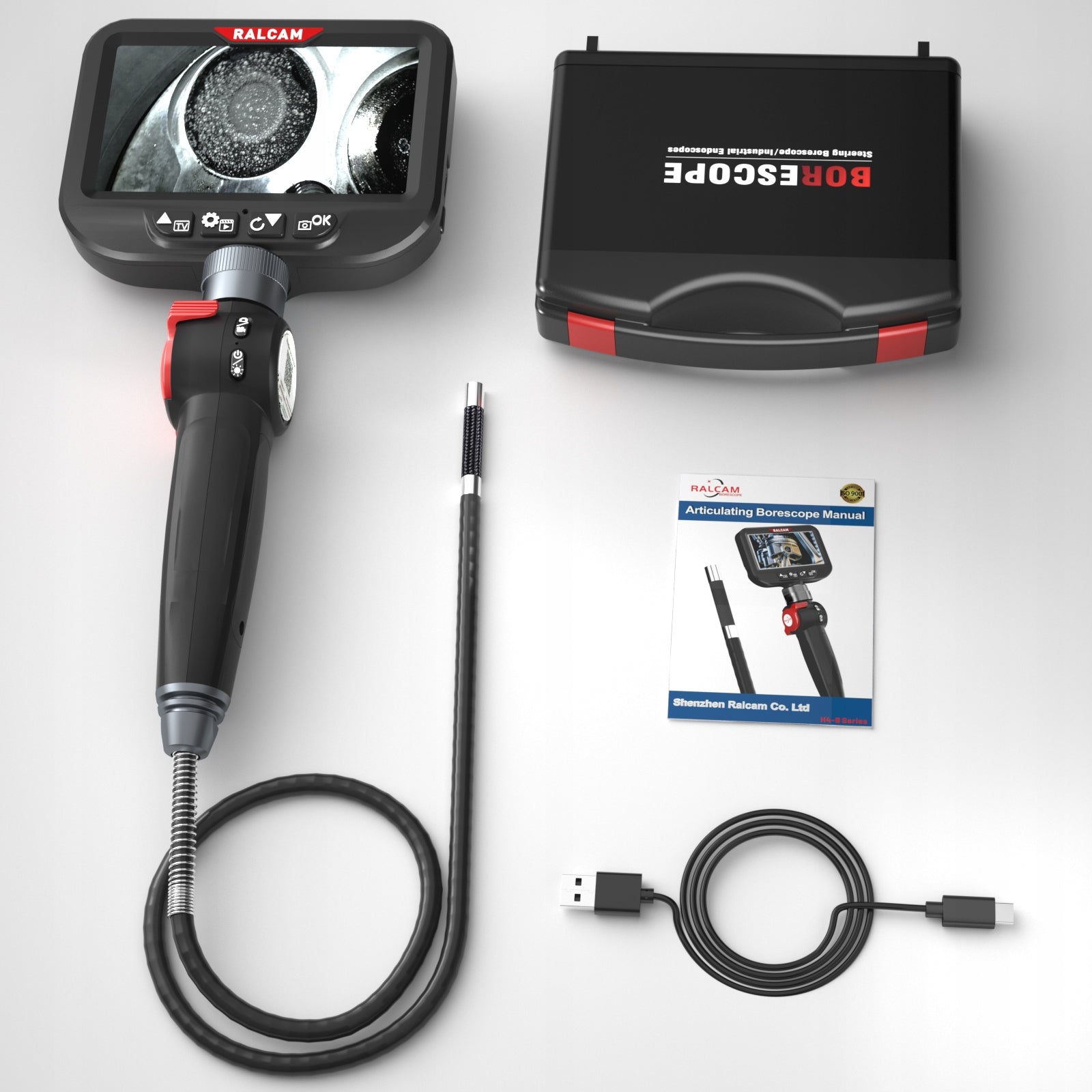 Inspection Camera BOROSKOP Ralcam H406B Endoscope 6.2 mm HD 4.3” LCD IP67 Brand Ralcam