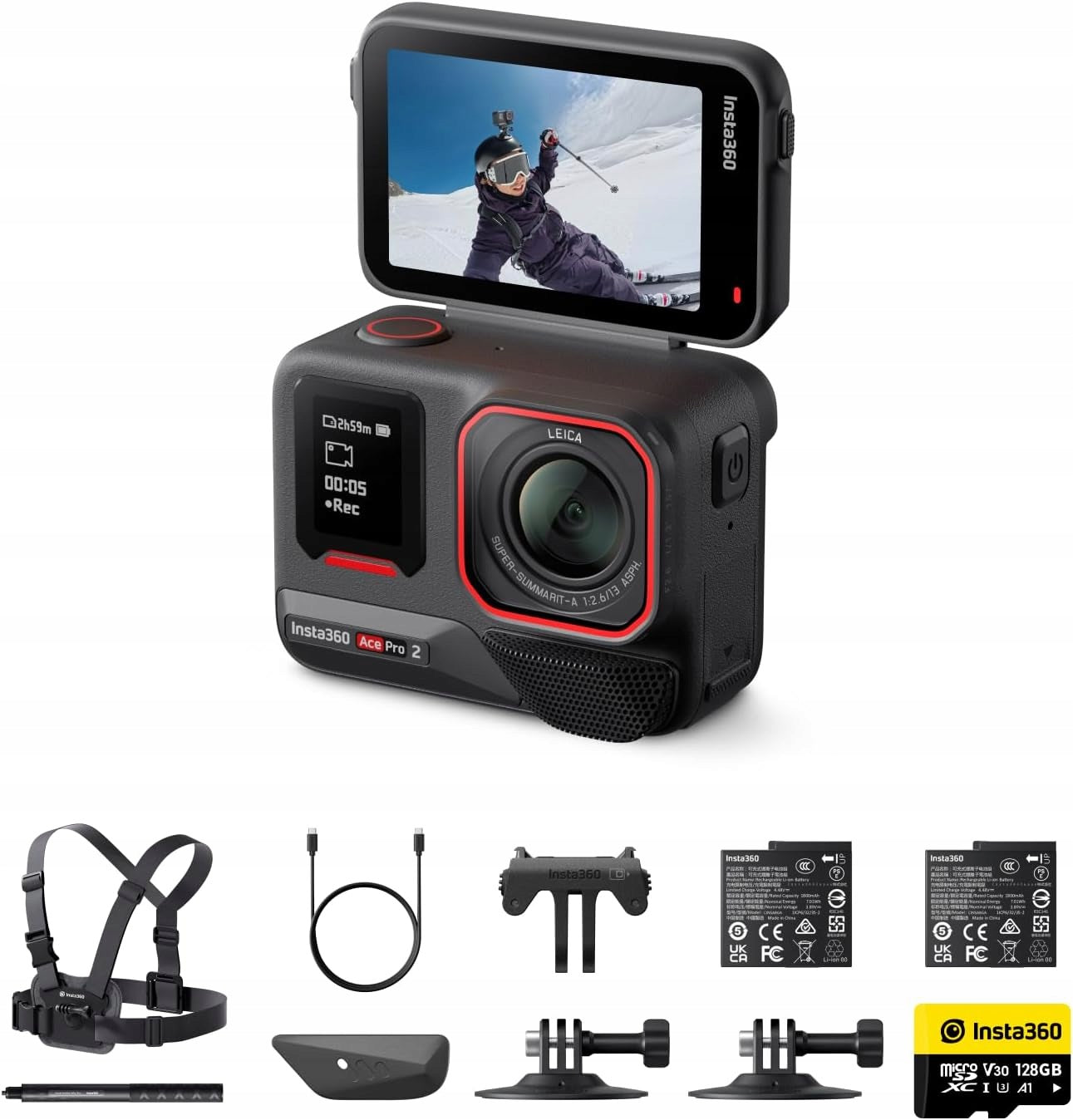 Insta360 Ace Pro 2 Waterproof Sports Camera 8K Leica Winter Kit