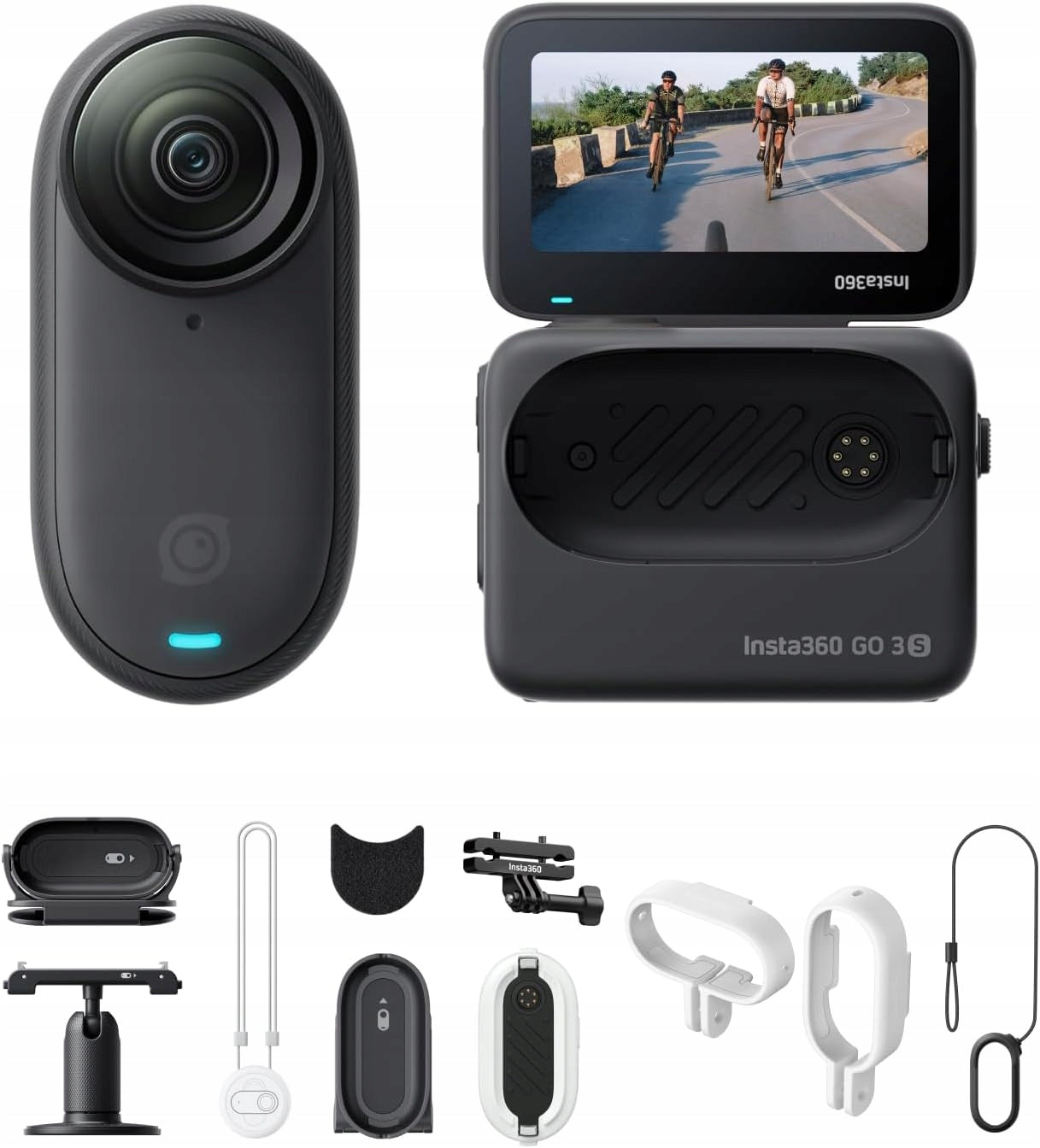 Insta360 GO 3S Camera 128GB MultiView Bike Kit 4K Stabilization