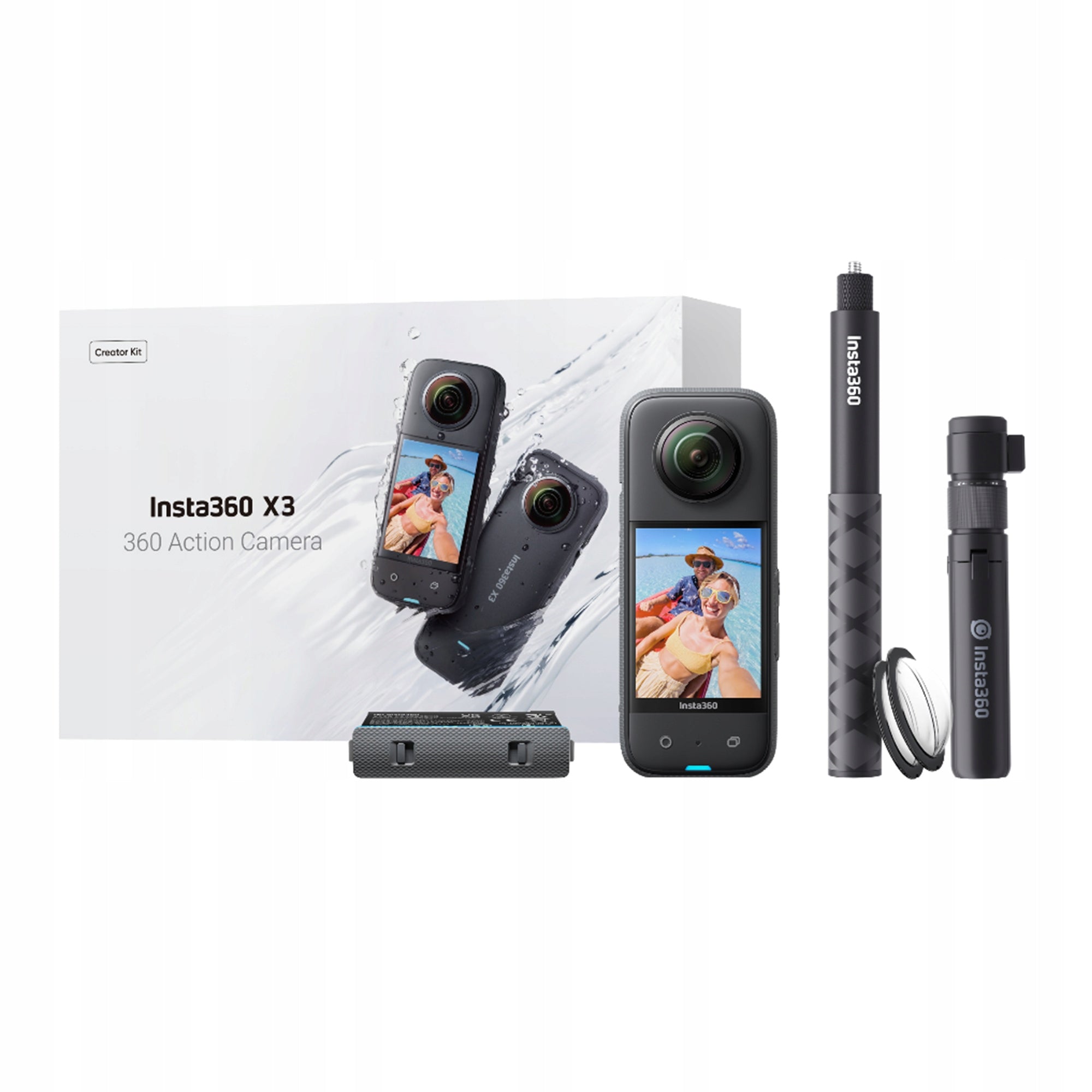 Insta360 X3 Creator Kit Camera Kit 360° Sports Camera 4K UHD 5.7K 72MP