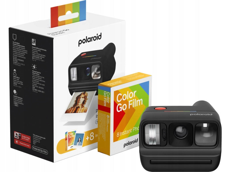 Instant Camera POLAROID Go Gen 3 Black + Color Cartridges (8-Pack)