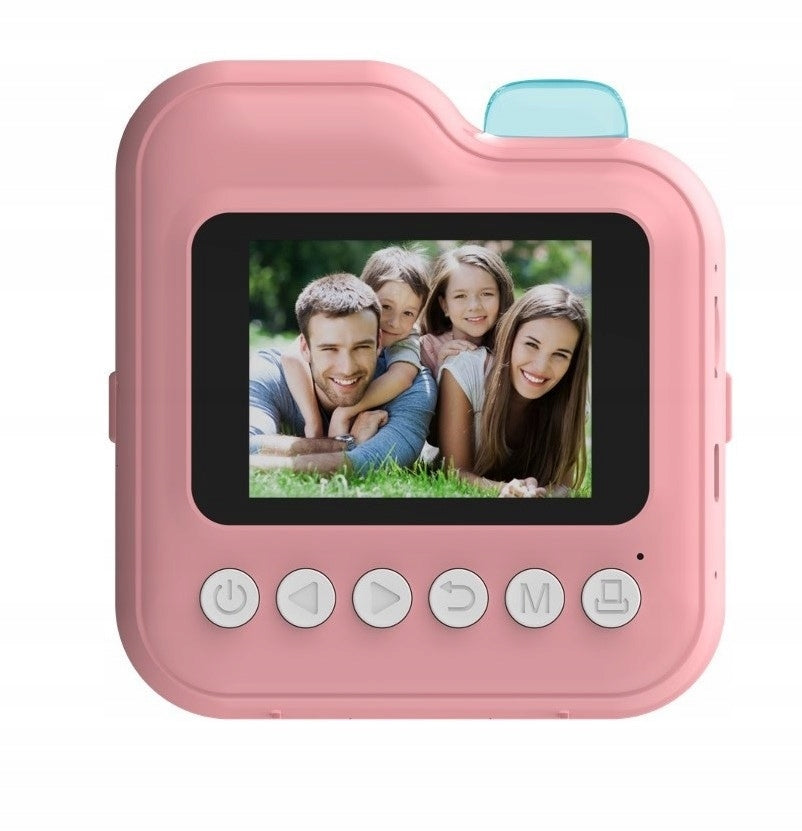 Instant Camera Thermal Printer 1GB 24mpx Pink Brand Ikonka
