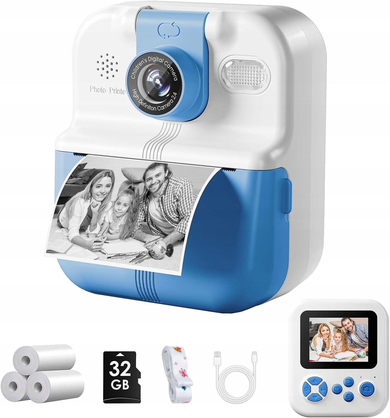 Instant Camera for Child Digital MP3 GAMES Printing Phone Lens 180 Brand Xrec