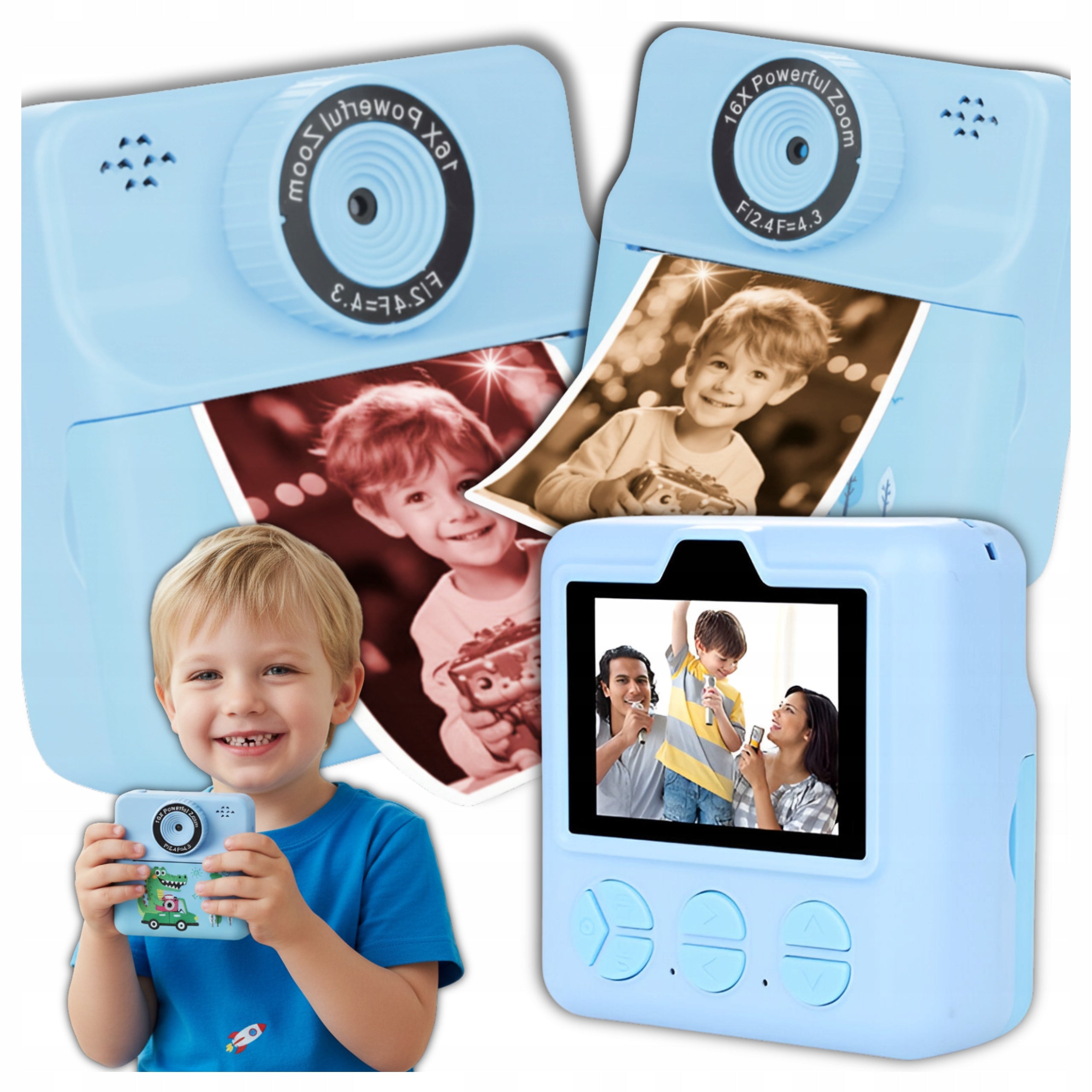 Instant Camera for Kids Photographic Color Menu pl camera +Inserts