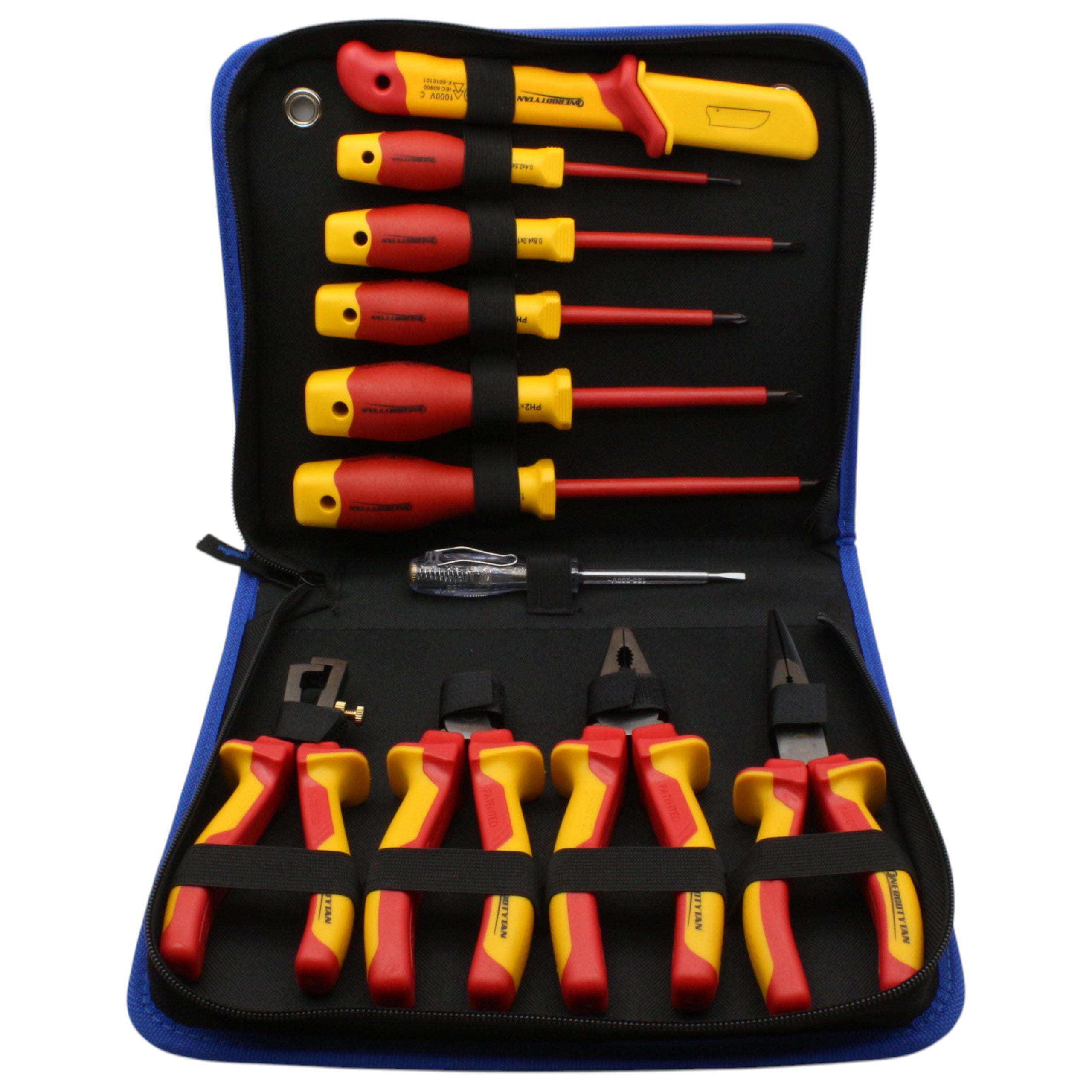 Insulated Tool Set SCREWDRIVERS PLIERS INSULATED KNIFE 11 pieces 1000V Manufacturer code ET83411