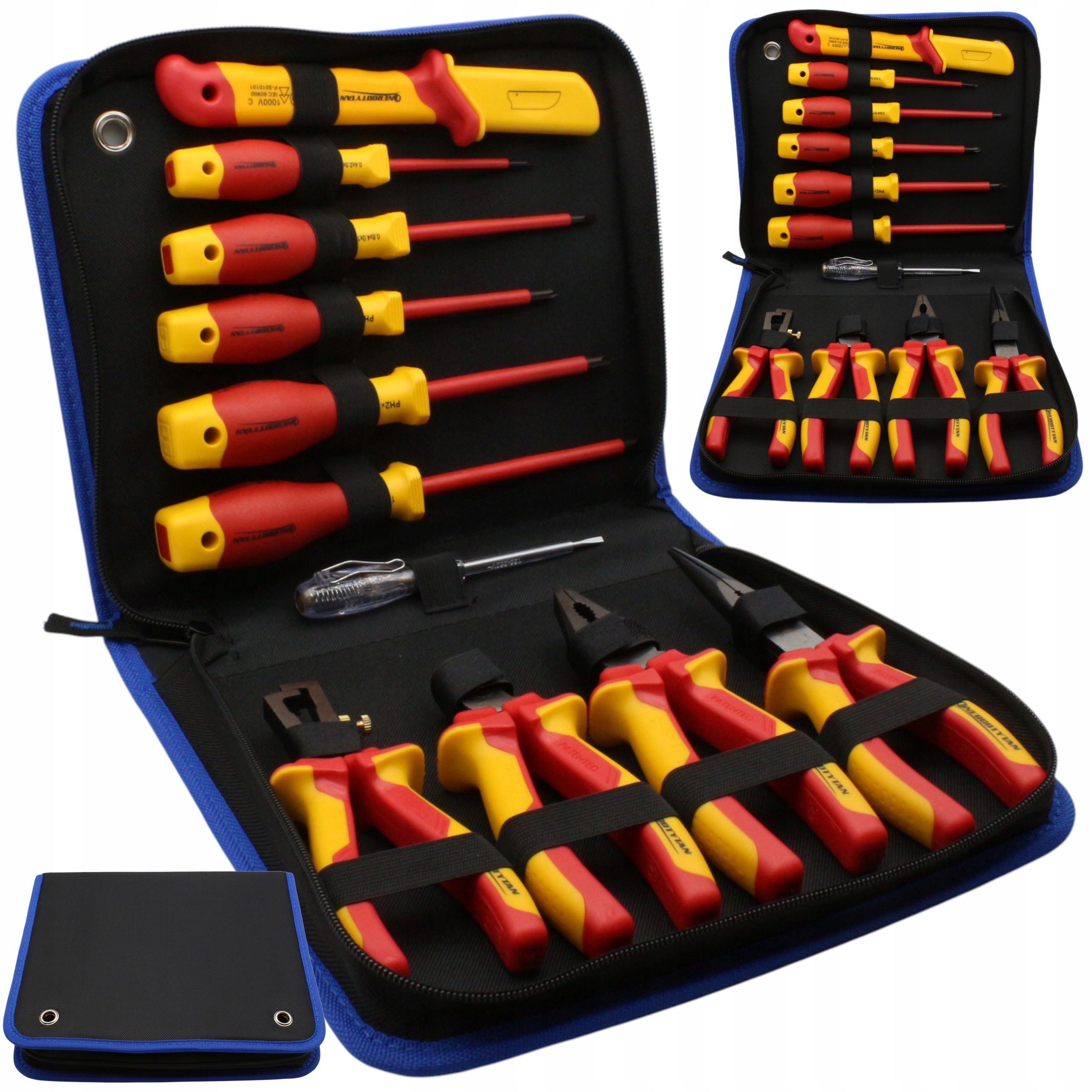 Insulated Tool Set SCREWDRIVERS PLIERS INSULATED KNIFE 11 pieces 1000V