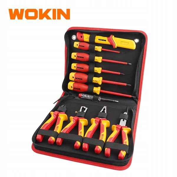 Insulated Tool Set for Electrician Screwdrivers Pliers 11el
