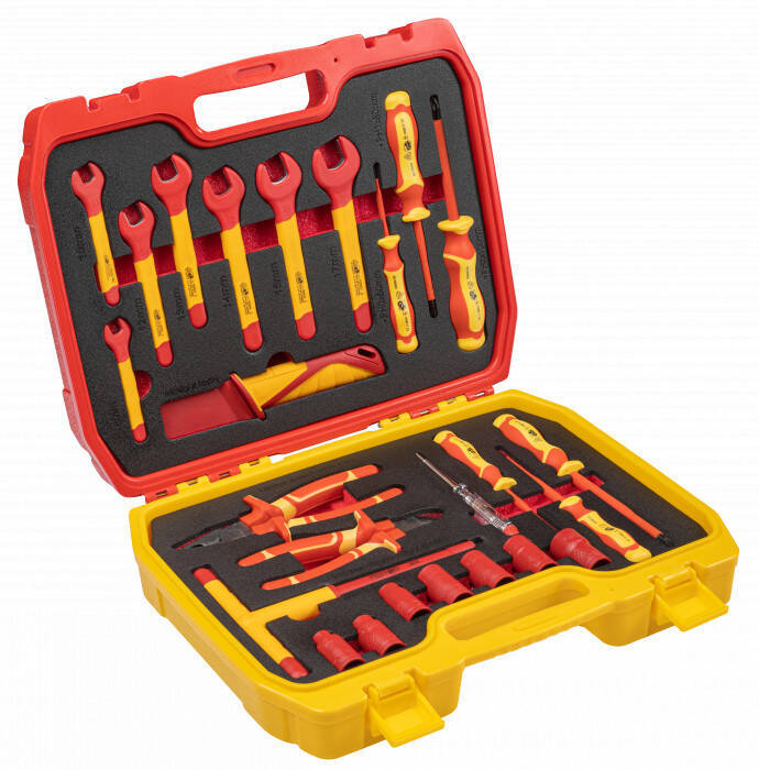 Insulated tool set VDE 1000V 25pcs HOGERT HOEGERT HT1E101