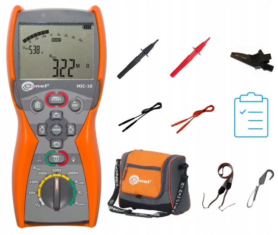 Insulation resistance meter MIC-10 with equipment