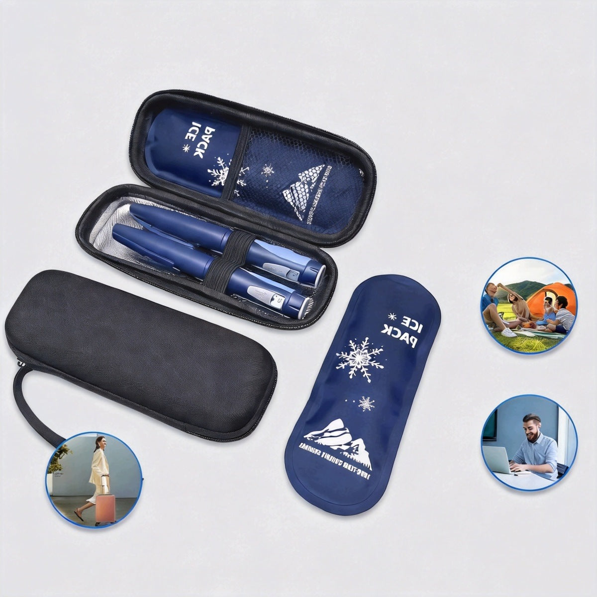Insulin Isothermal Bag Portable with 2 Cooling Cartridges Manufacturer of a medical device 4058812919283