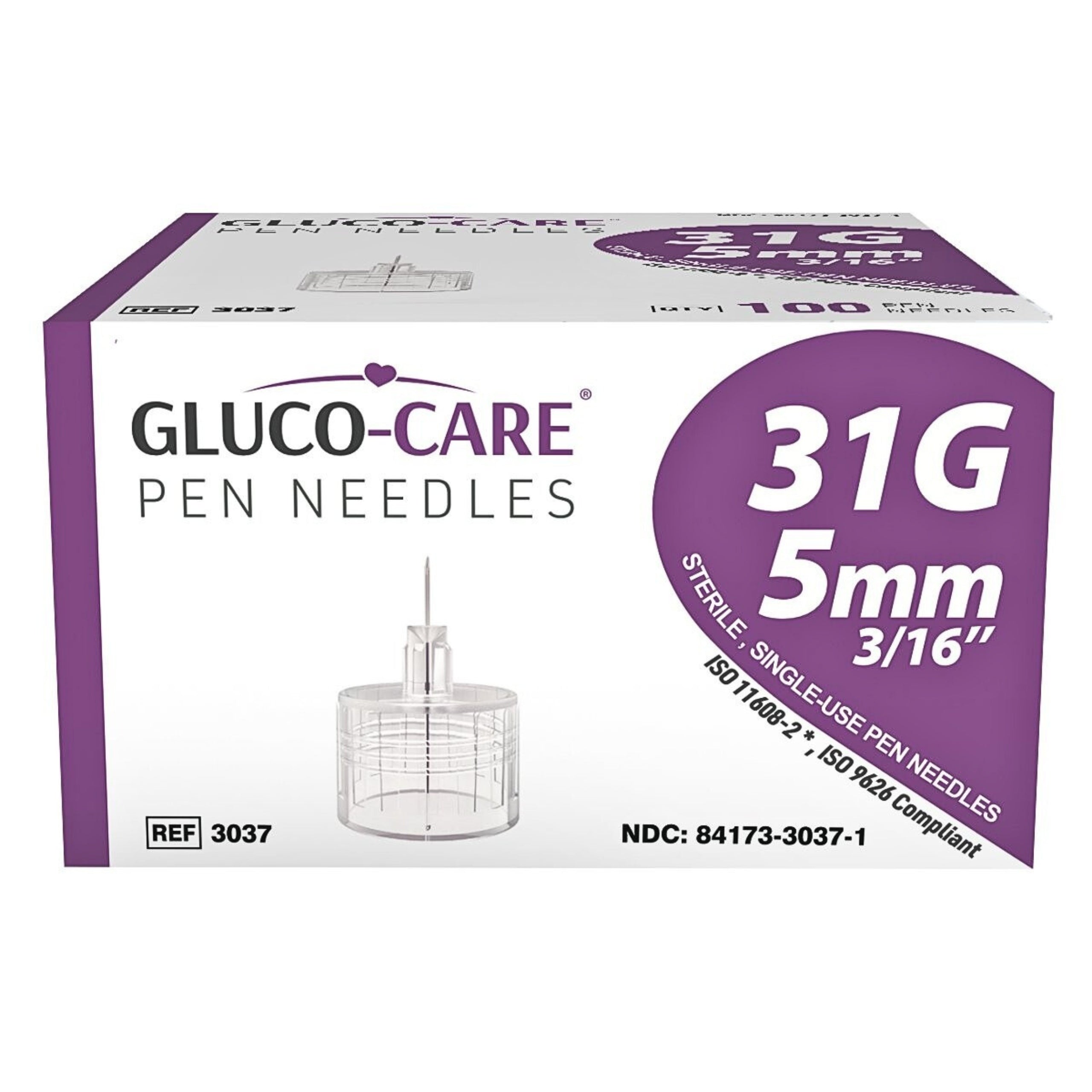 Insulin pen needles 31G 5mm Medivena Gluco-Care 100 pcs.