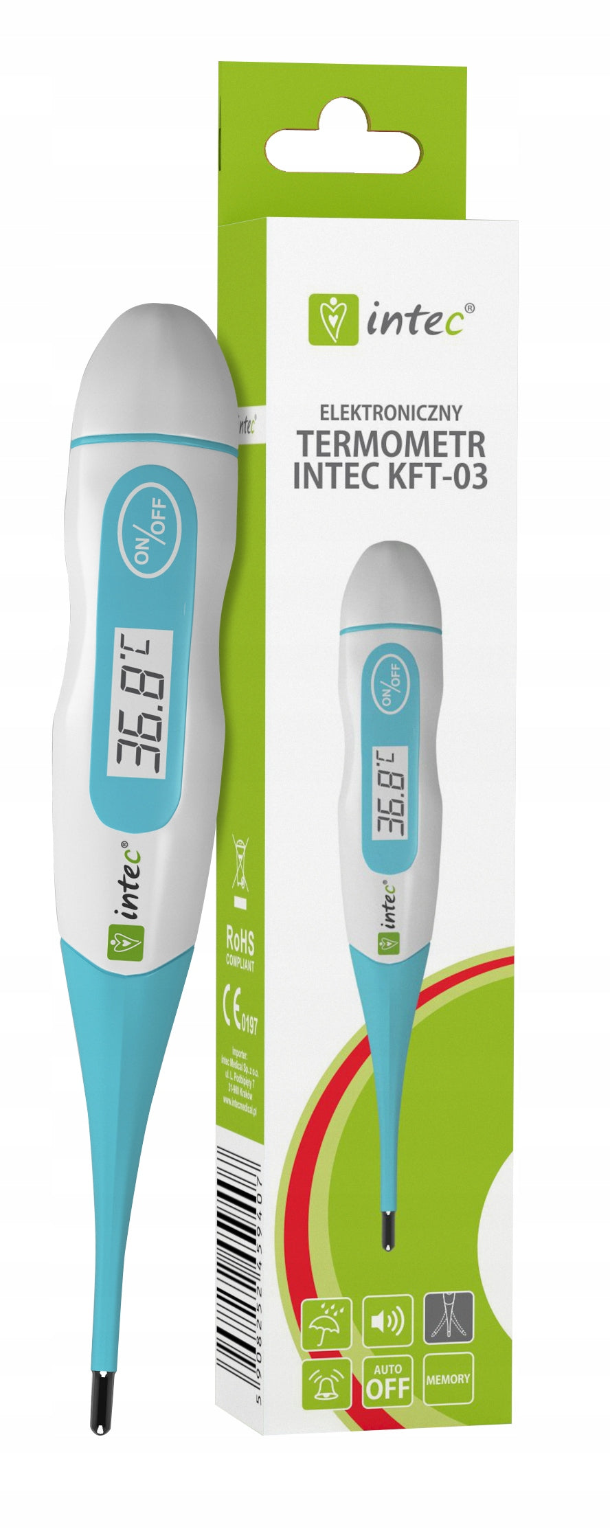 Intec KFT-03 Waterproof Electronic Thermometer