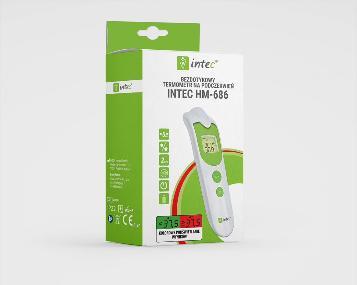Intec non-contact infrared thermometer HM 686 Medical device yes