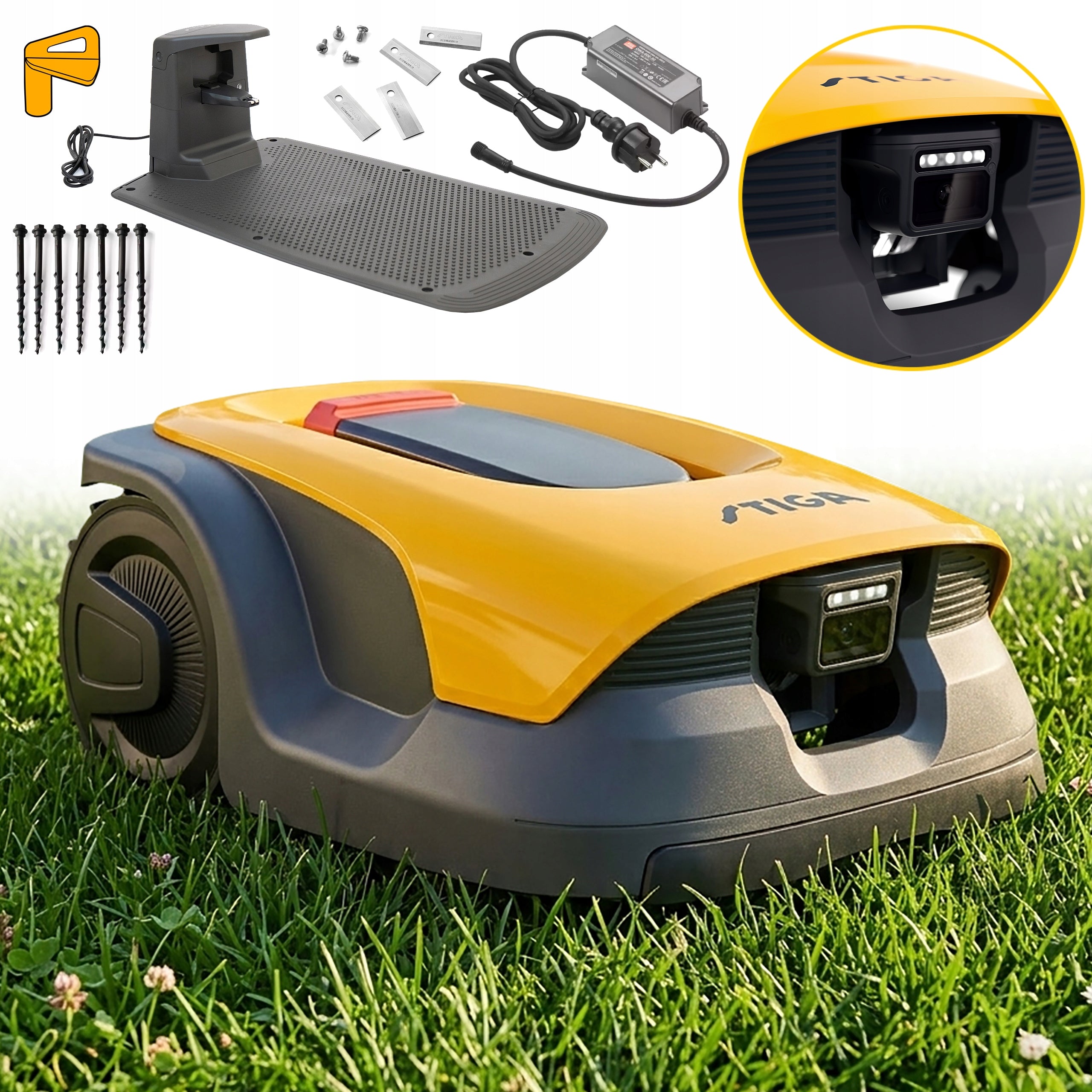Intelligent Robot Mowing Autonomous STIGA A 15v 1500 m2 AI GPS Camera