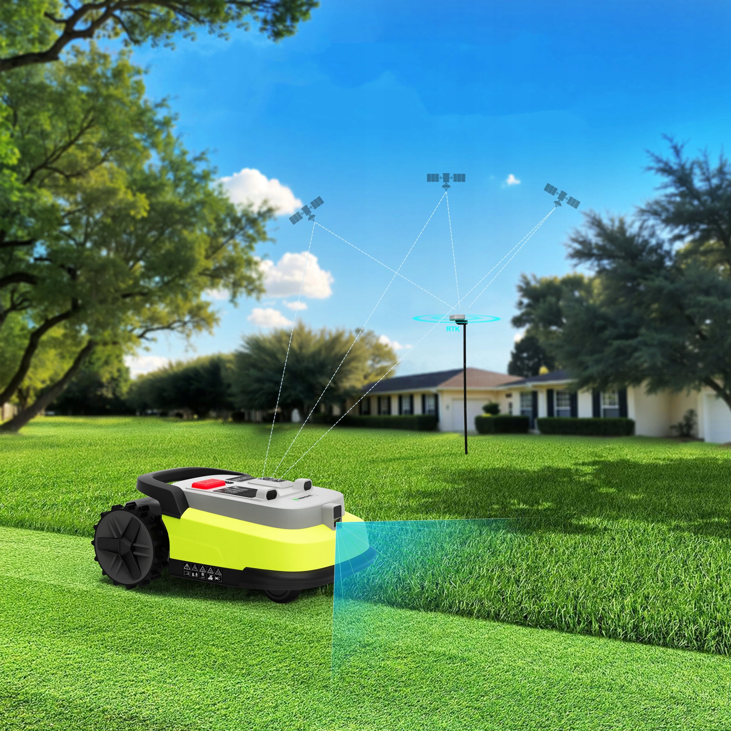 Intelligent lawn mowing robot M10, RTK+AI vision fusion, APP control Mowing width 22 cm