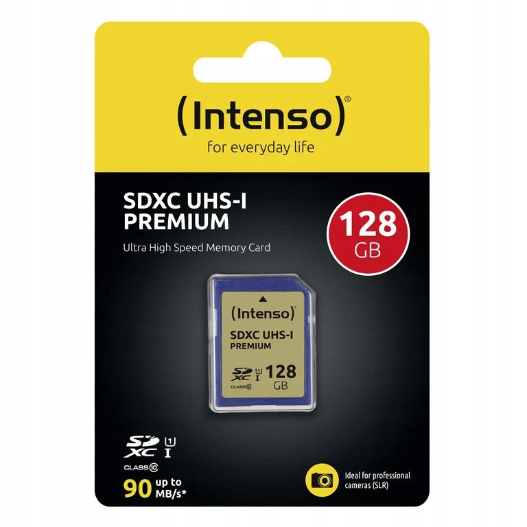 Intenso SD UHS-I Premium 128GB Memory Card - Fast and Reliable