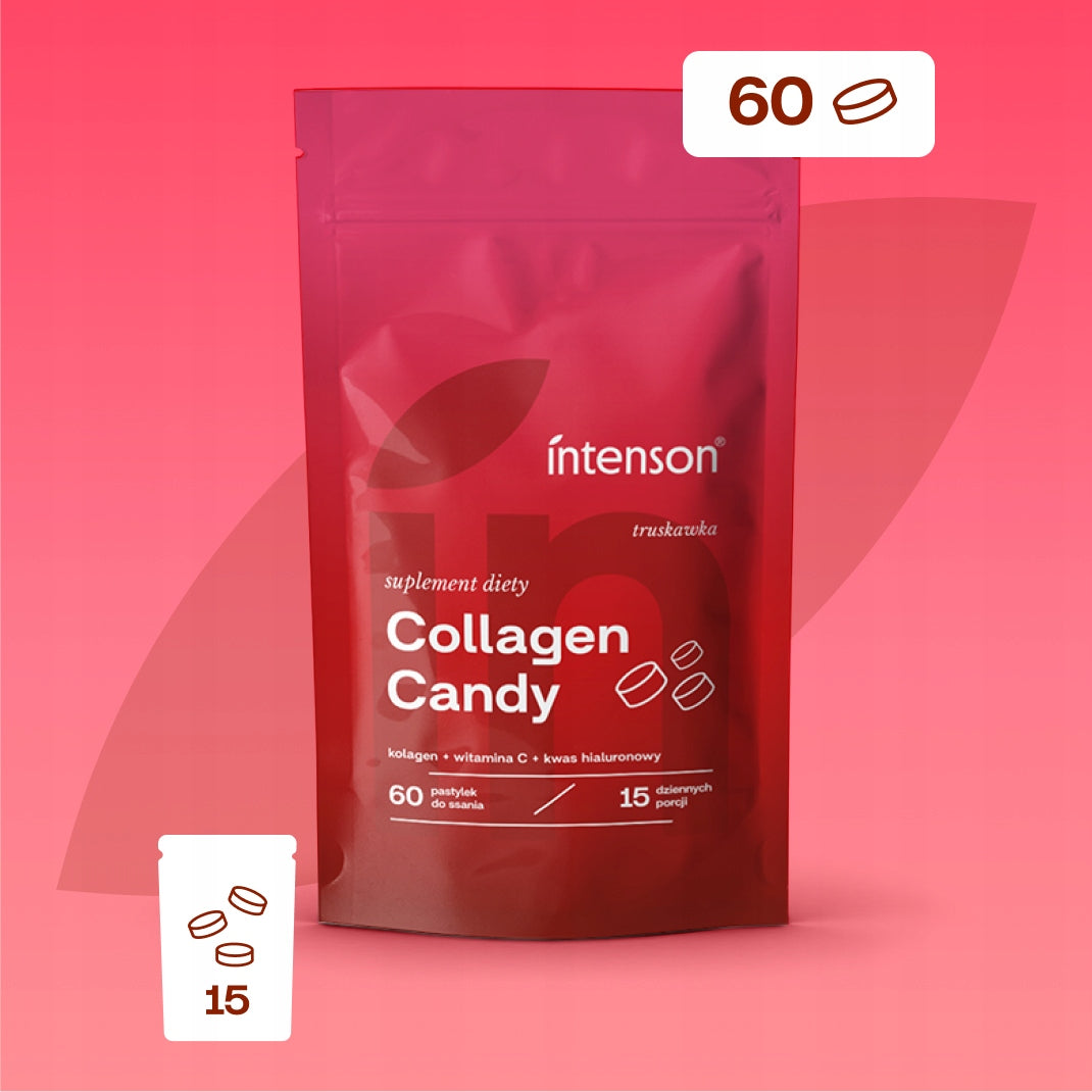 Intenson Collagen Candy COLLAGEN CANDY without sugar TWO FLAVORS 2X 60 TBL Brand Intenson