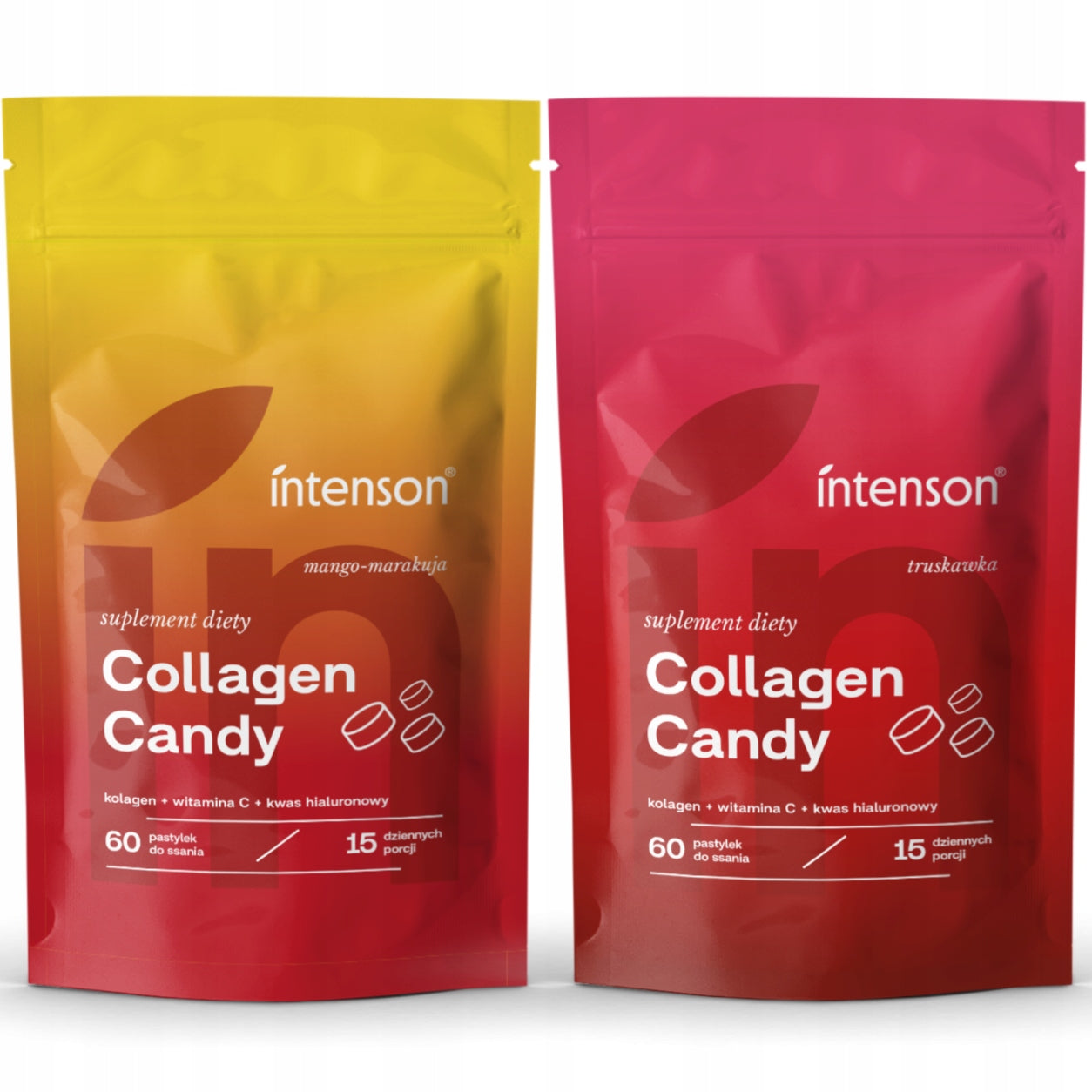 Intenson Collagen Candy COLLAGEN CANDY without sugar TWO FLAVORS 2X 60 TBL