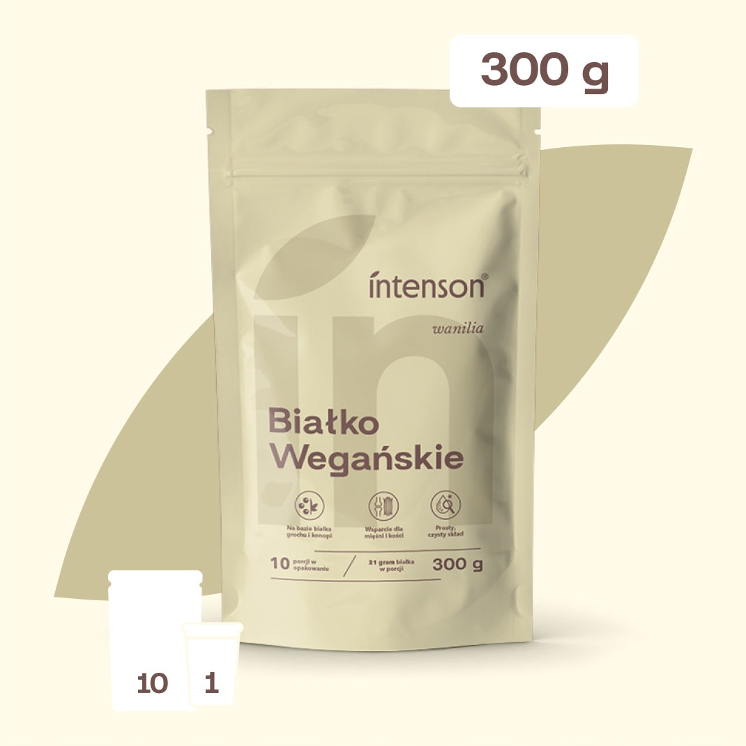Intenson Vegan Protein 0,9KG (Chocolate Vanilla White Chocolate) 3X 300G Expiration date at least six months from the date of purchase