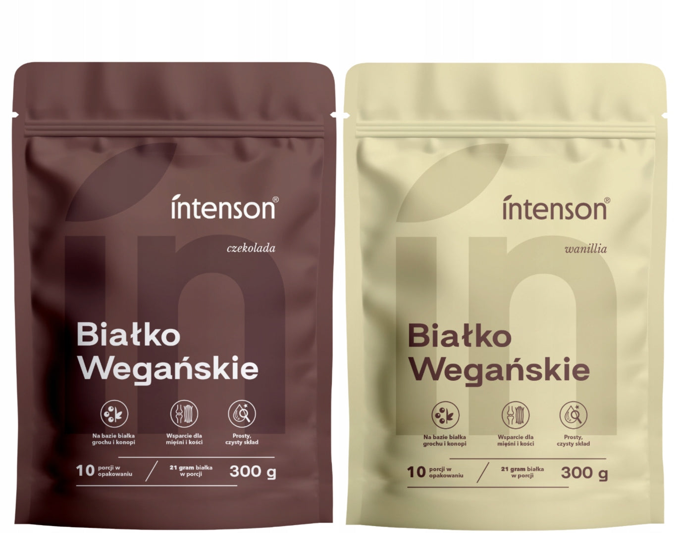 Intenson Vegetable Protein VEGAN 0,6kg CHOCOLATE 300g + VANILLA 300g