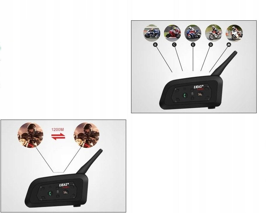 Intercom Helmet Kit For 6 Persons V6 Pro Bluetooth 3.0 A2DP GPS MP3 FM Manufacturer no brand