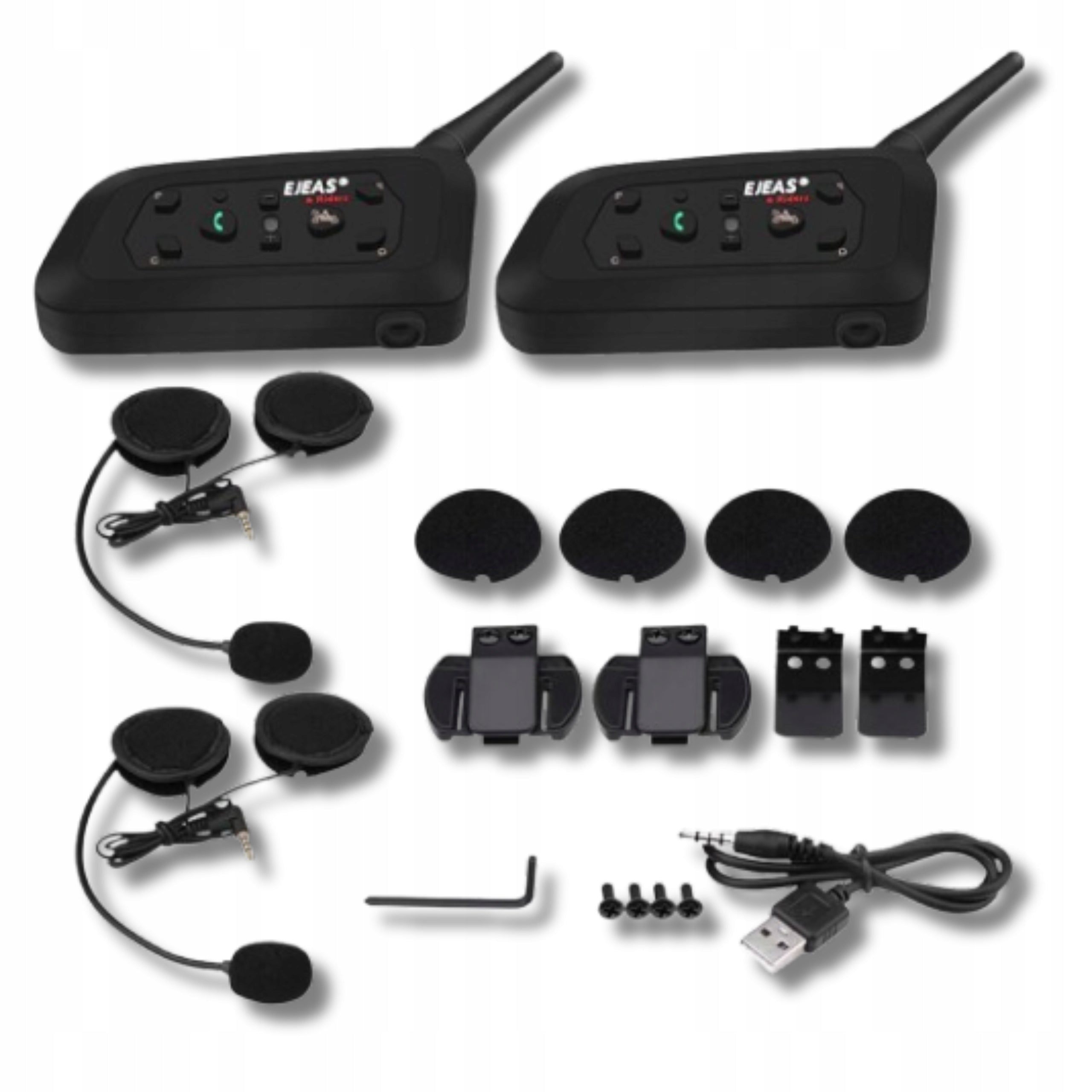 Intercom Helmet Kit For 6 Persons V6 Pro Bluetooth 3.0 A2DP GPS MP3 FM