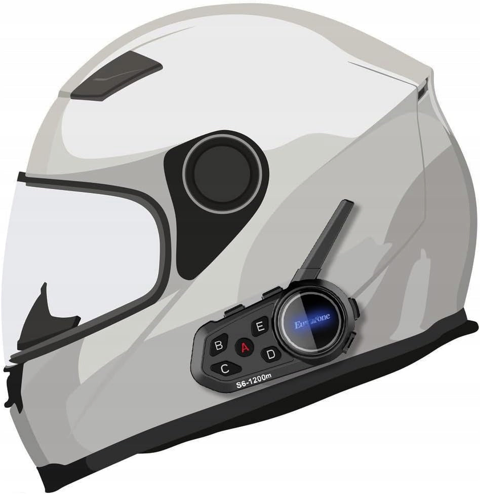 Intercom Motorcycle Bluetooth 5.1 S6 1200m Helmet Kit FM Radio IP65 Manufacturer's catalog number S6 (S6-1200M)