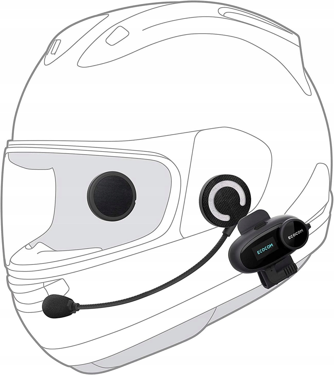 Intercom Motorcycle ECAS01 EcoCom Headset Manufacturer no brand