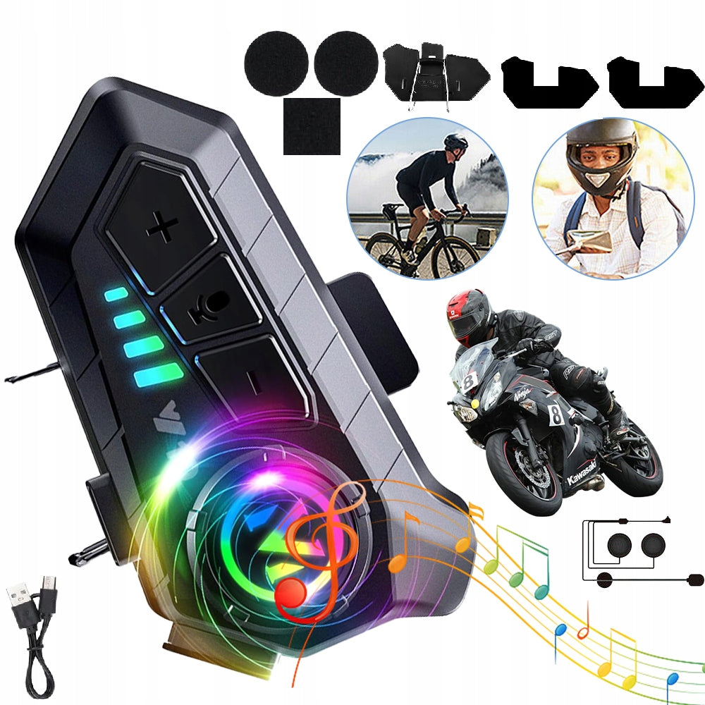 Intercom Motorcycle Headset, Waterproof, Voice Control