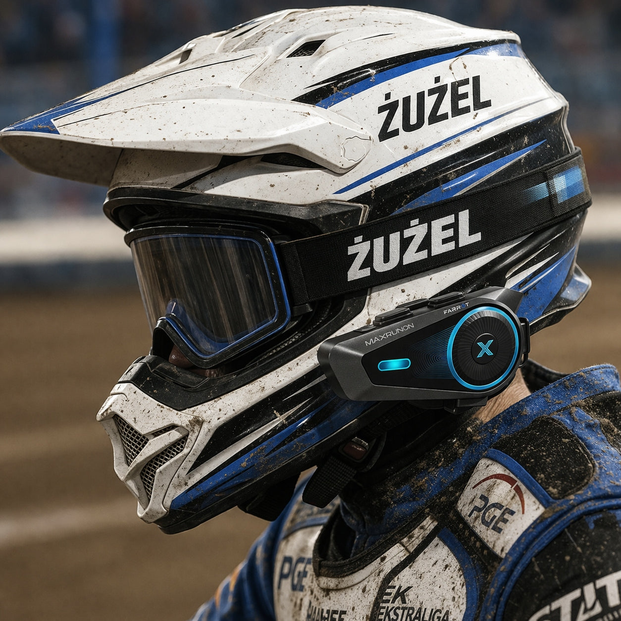 Intercom Motorcycle Mesh 1.6km Bluetooth 5.4 IPX7 ANC 120km/h up to 4 helmets Manufacturer's catalog number D10