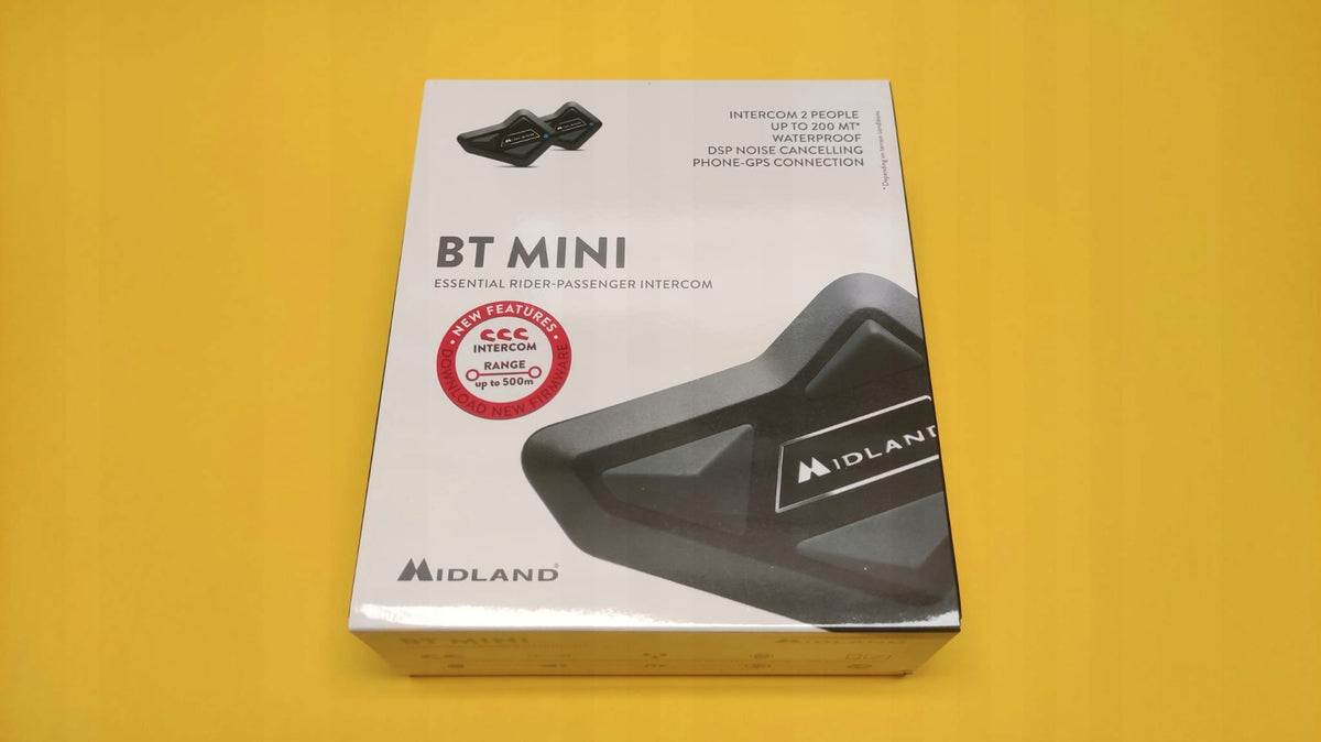 Intercom bluetooth 2 helmets midland BT mini 200M!!! Polish manual!!! Manufacturer Midland