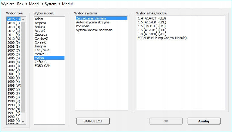 Interface Opel Scanner CAN USB program with license Manufacturer code 5904730104340