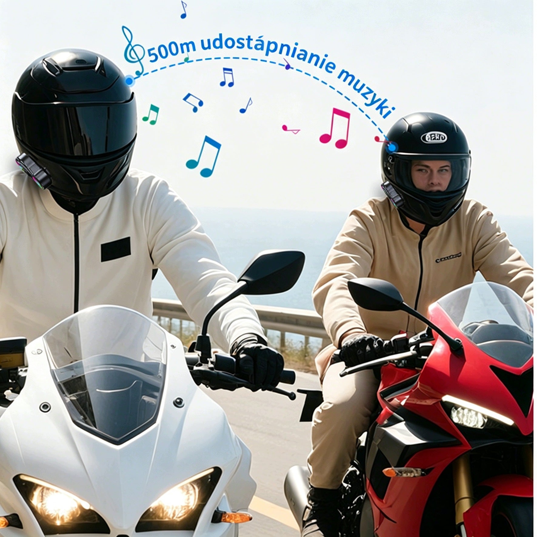 Interkom Motocyklowy Konferencja 500m Bluetooth 5.0 Komendy Głośniki HD Manufacturer's catalog number y7898-9