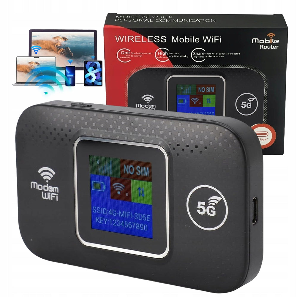 Internet Mobile 4G WiFi Router 10 Users with USB-C