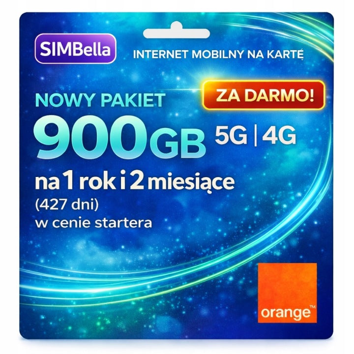 Internet Orange 900GB for 400 days router 4G 5G GPS Camera Tablet alarm