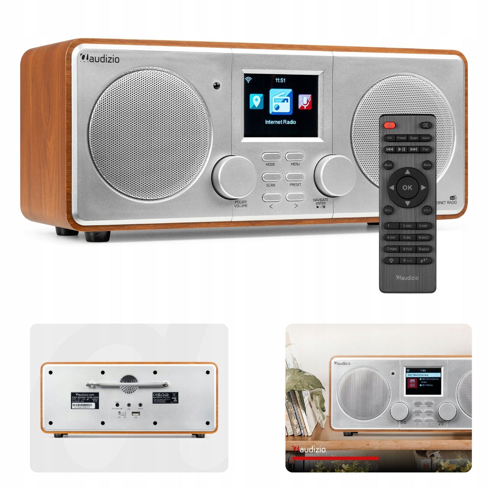 Internet Radio Audizio Foza DAB+ FM USB Bluetooth Speakers WiF