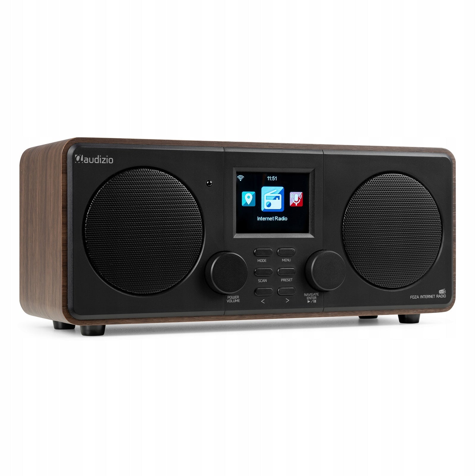 Internet Radio Audizio brown DAB+ FM USB Bluetooth Speakers WiF Manufacturer code 102.302