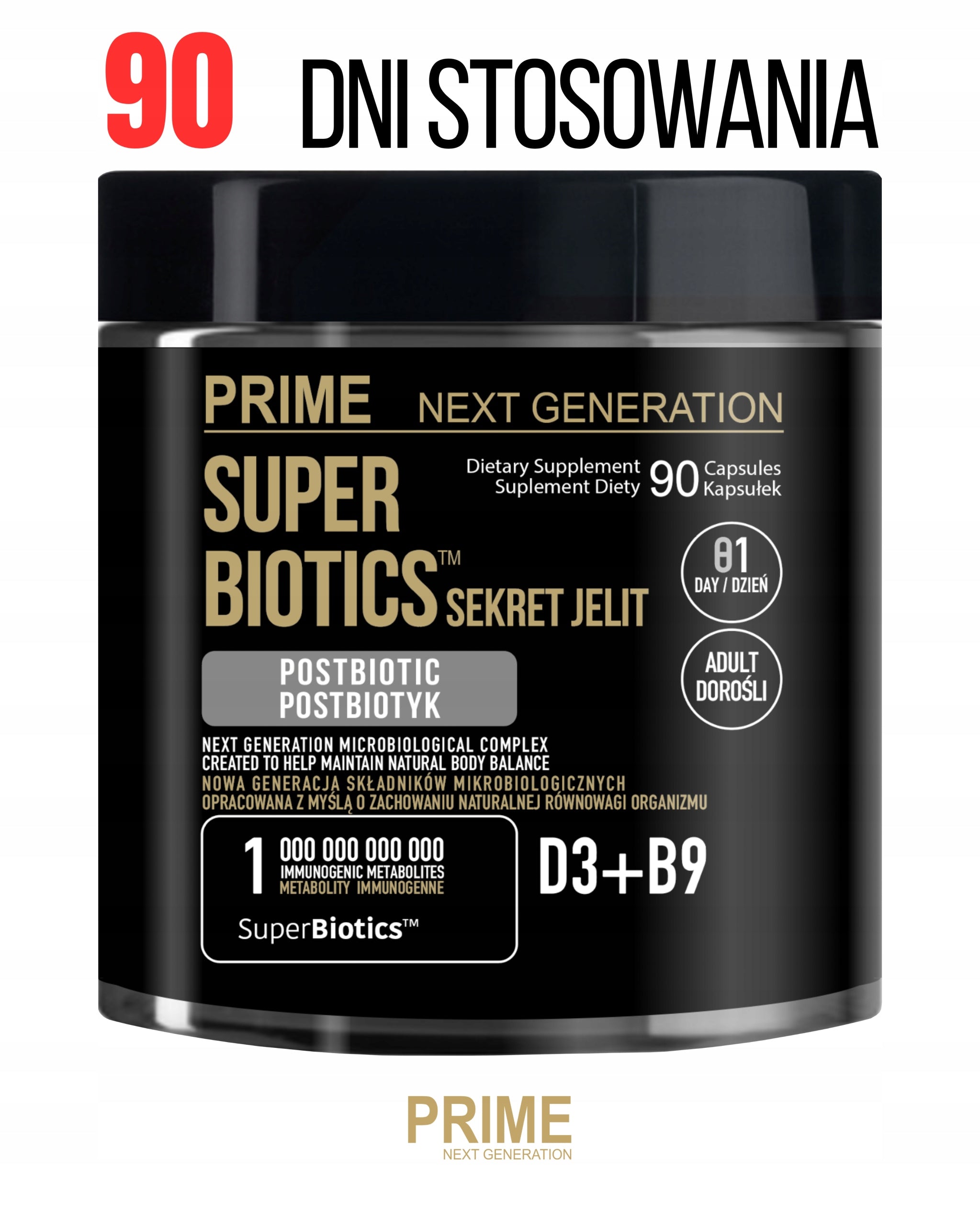 Intestinal postbiotic immunity vit D3 B9 550 mg 90 days 90 kaps SuperBiotics Brand no brand