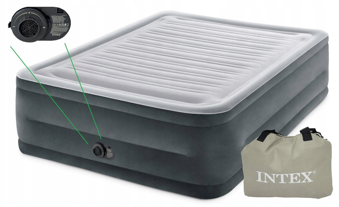 Intex 64418 ND Bed Mattress Inflatable 152x203x56cm Built-in Pump
