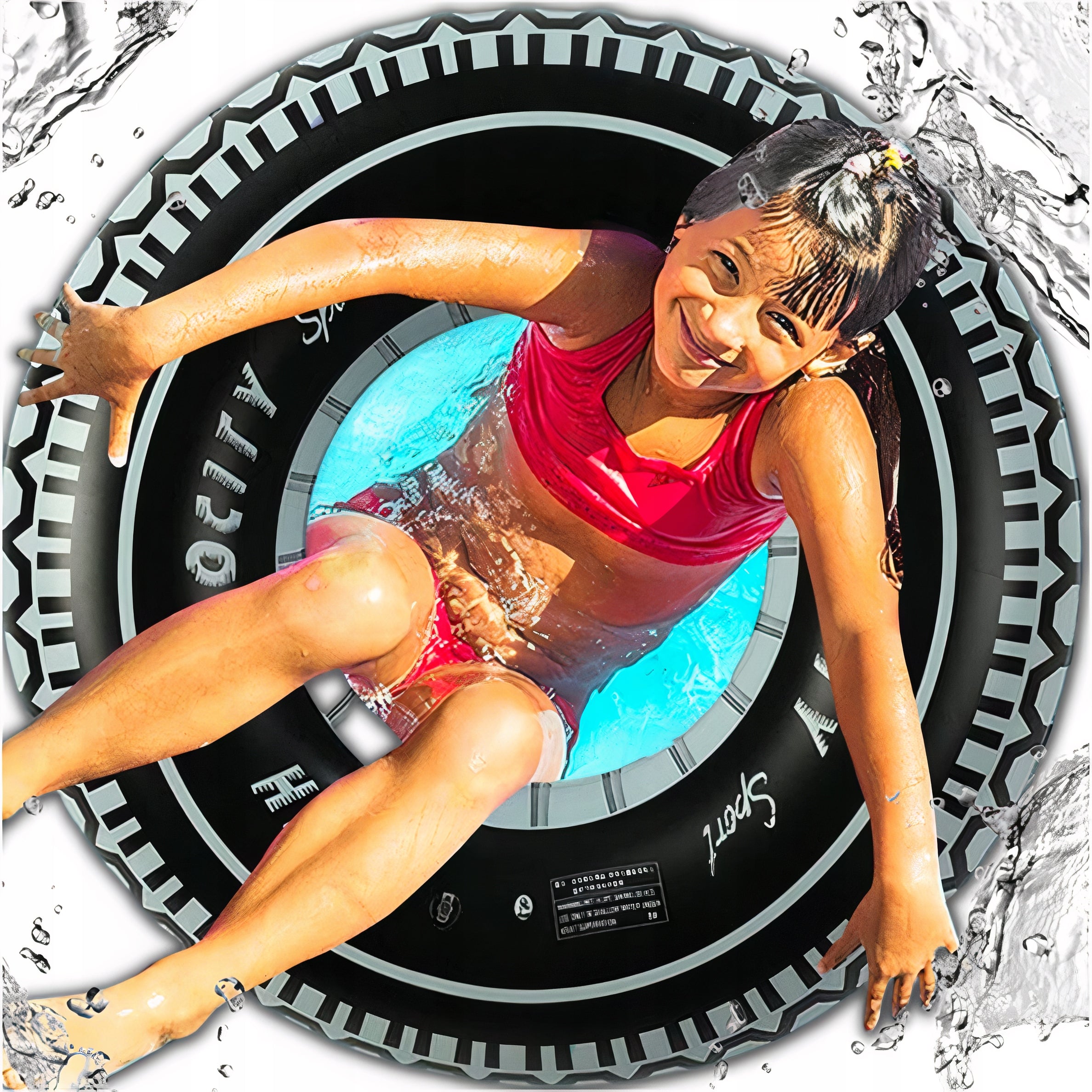Intex Inflatable swimming wheel - Black tyre 91cm #59252 (6941057459257) Brand Intex
