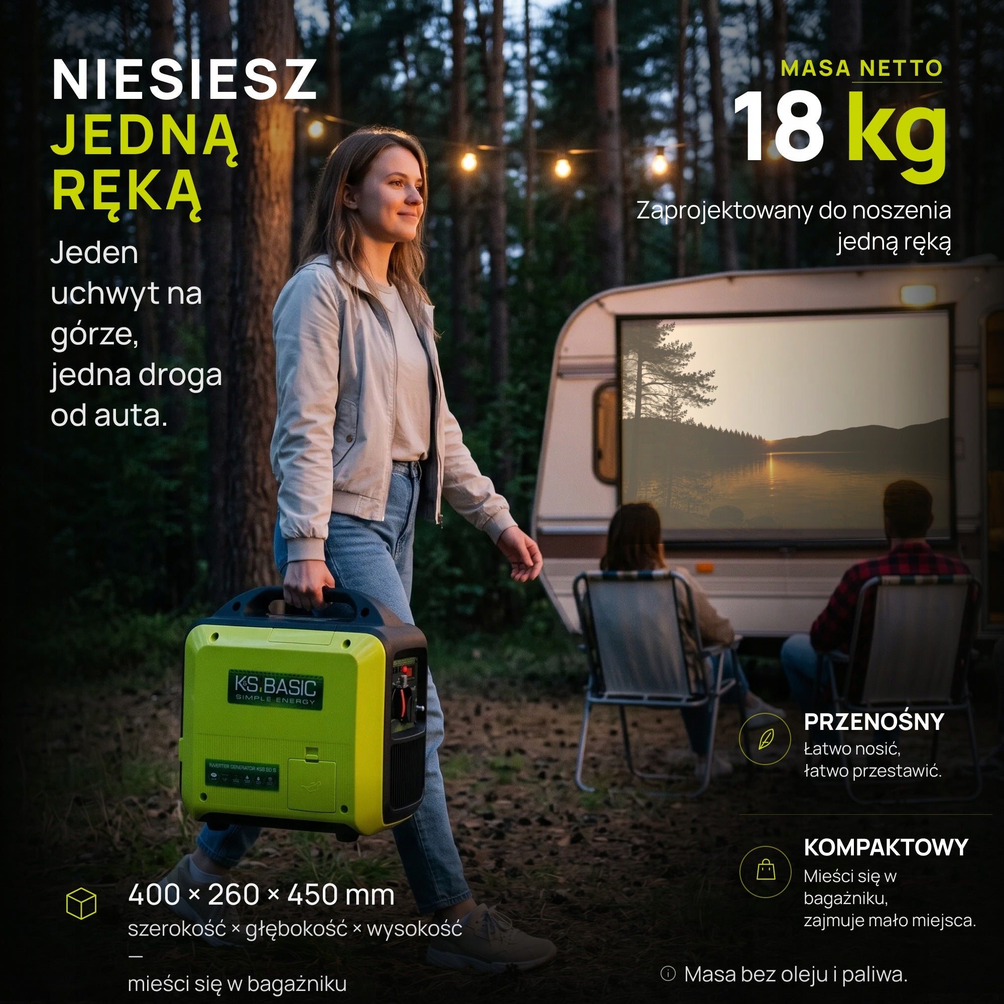 Inverter Generator Set KSB 20i S - 2000W - Eco Mode - Silent Manufacturer code KSB 20i S