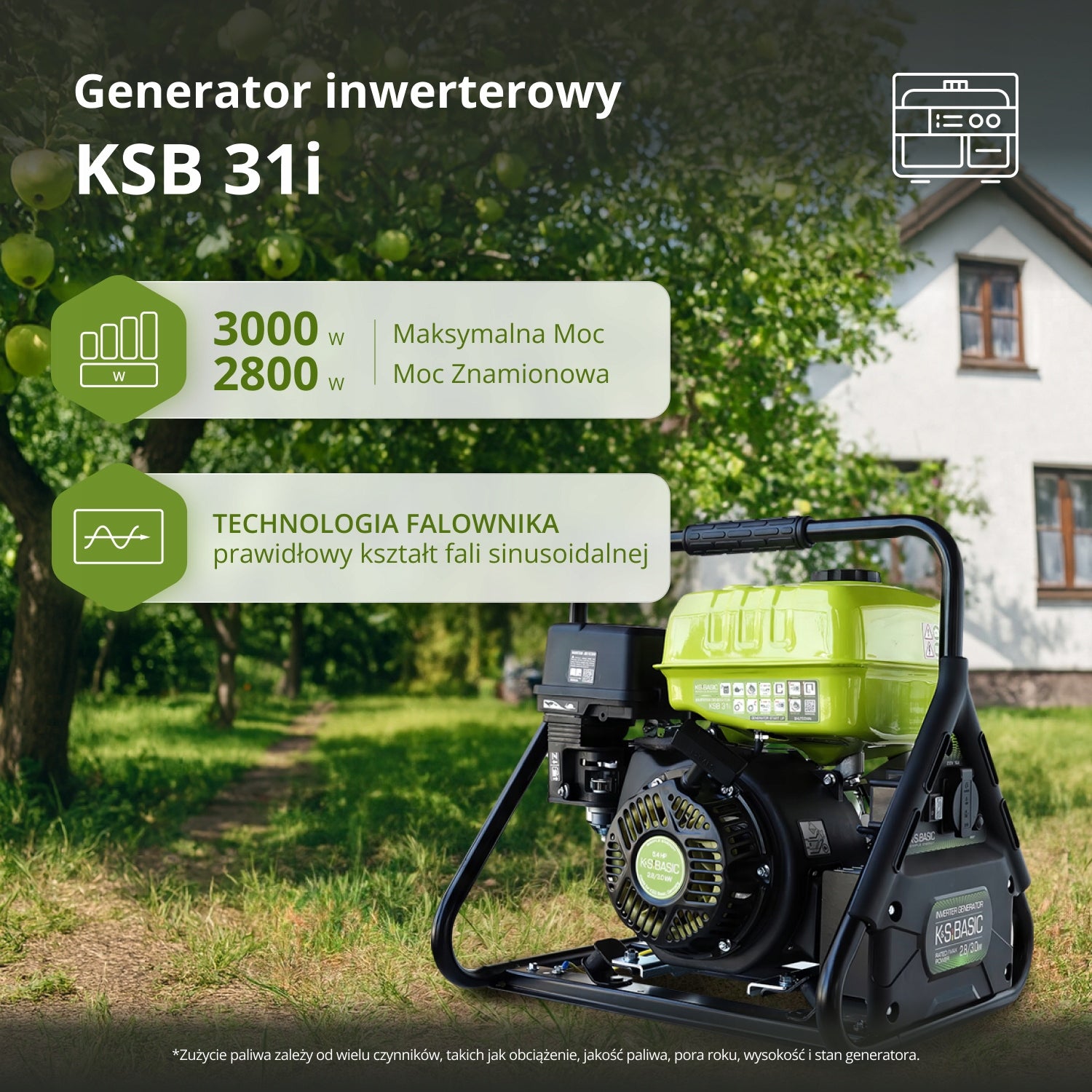 Inverter generator set - 3000 W - K&S Basic - 208 cm3 - 5.4 HP Packaging status original